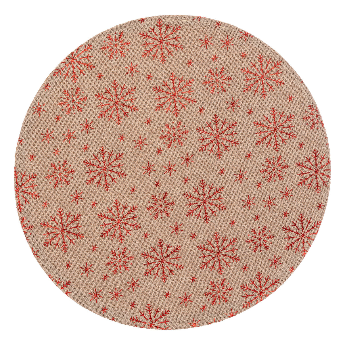 Suport farfurie fulgi de nea, rosu, D 38 cm | Atmosphera