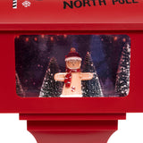 Cutie postala luminoasa 4 LED, rosie, H 41 cm | Feeric
