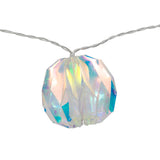 Ghirlanda globuri iridescente 10 LED, alb cald | Feeric