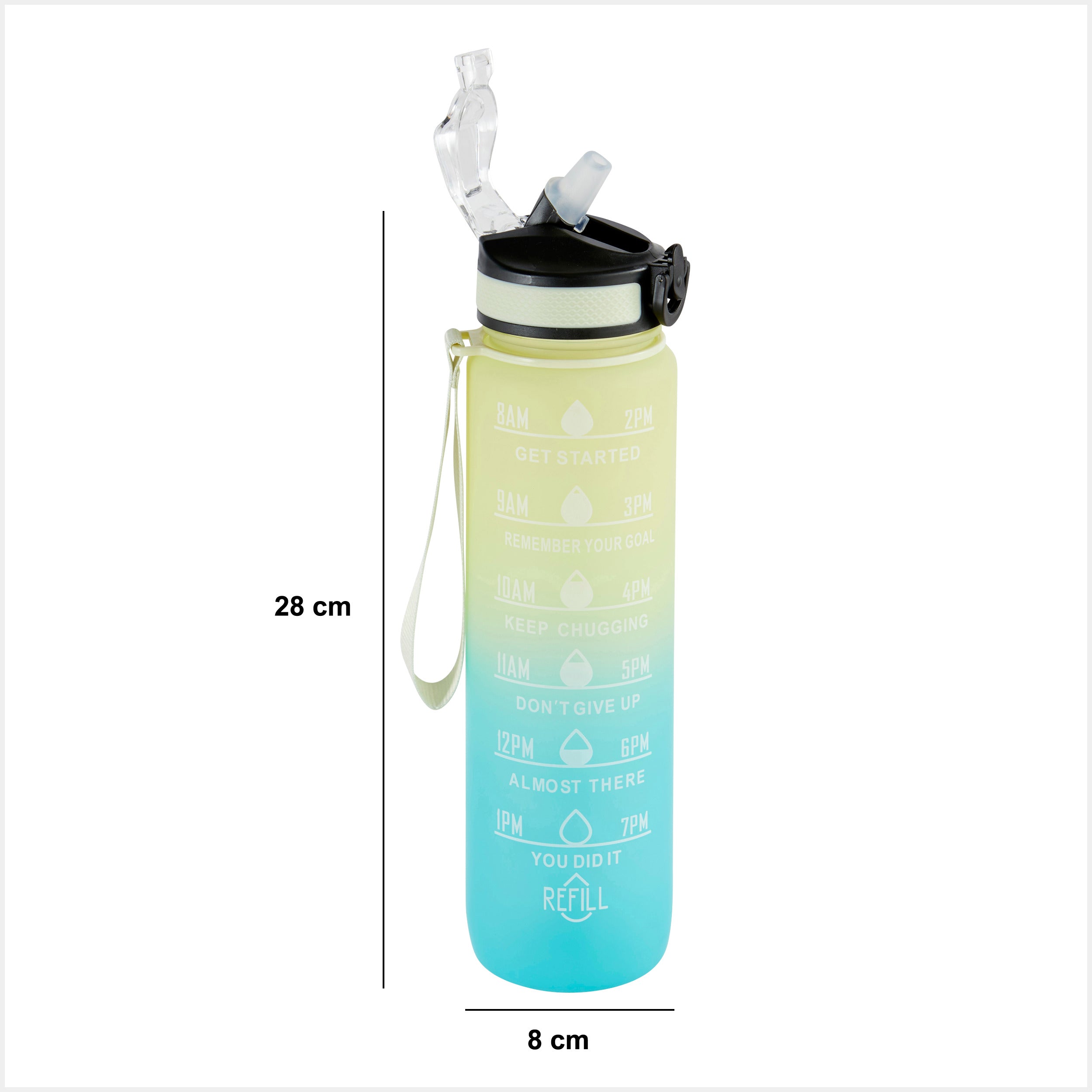 Sticla sport cu pai petg 1 l asortat - Five