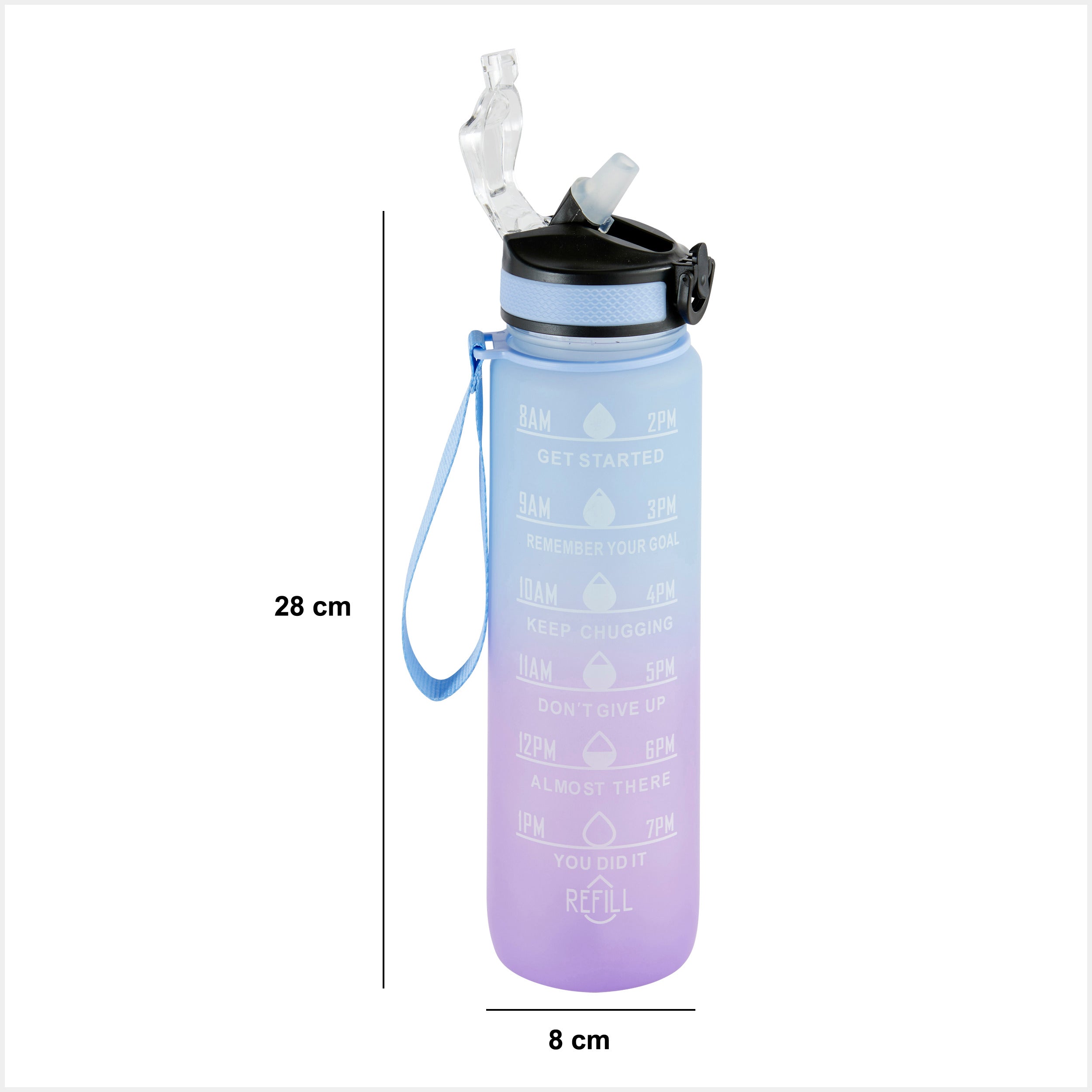 Sticla sport cu pai petg 1 l asortat - Five