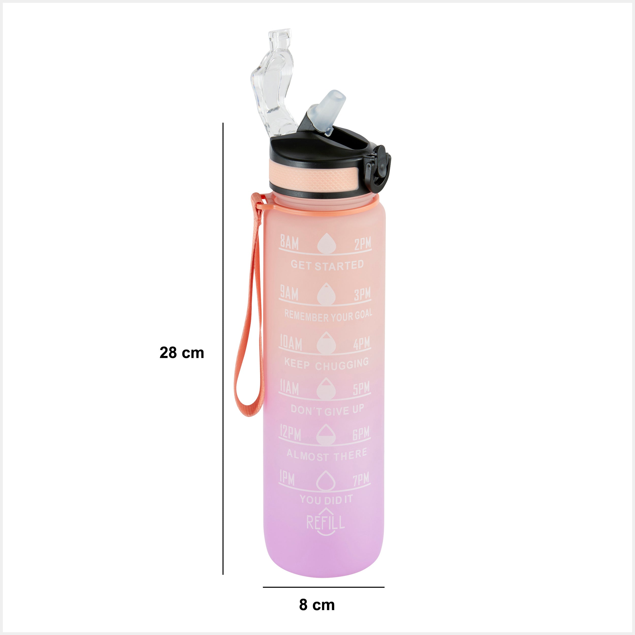 Sticla sport cu pai petg 1 l asortat - Five
