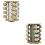 Stand rotativ Sensia, set 16 recipiente condimente cu suport metalic asortat