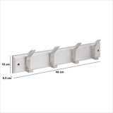 Organizator casa, hook lemn/metal 4h argintiu ziny - Five