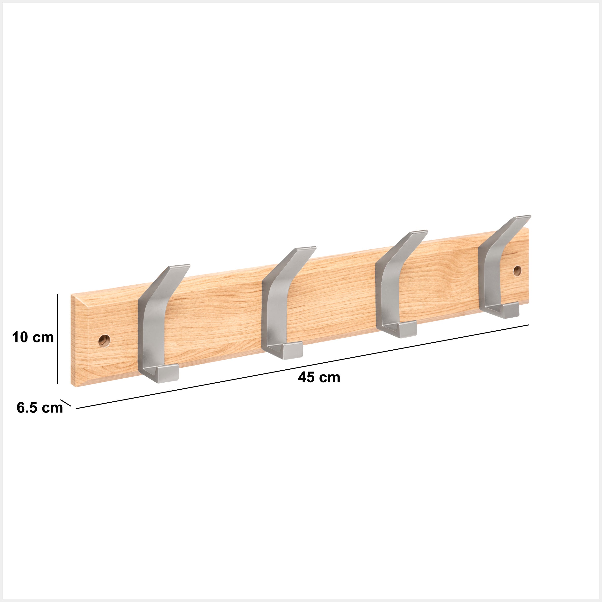Organizator casa, hook lemn/metal 4h natur/si ziny - Five