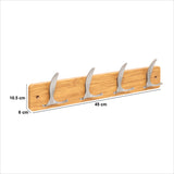 Organizator casa, hook lemn/metal 4h natur/sil aly - Five