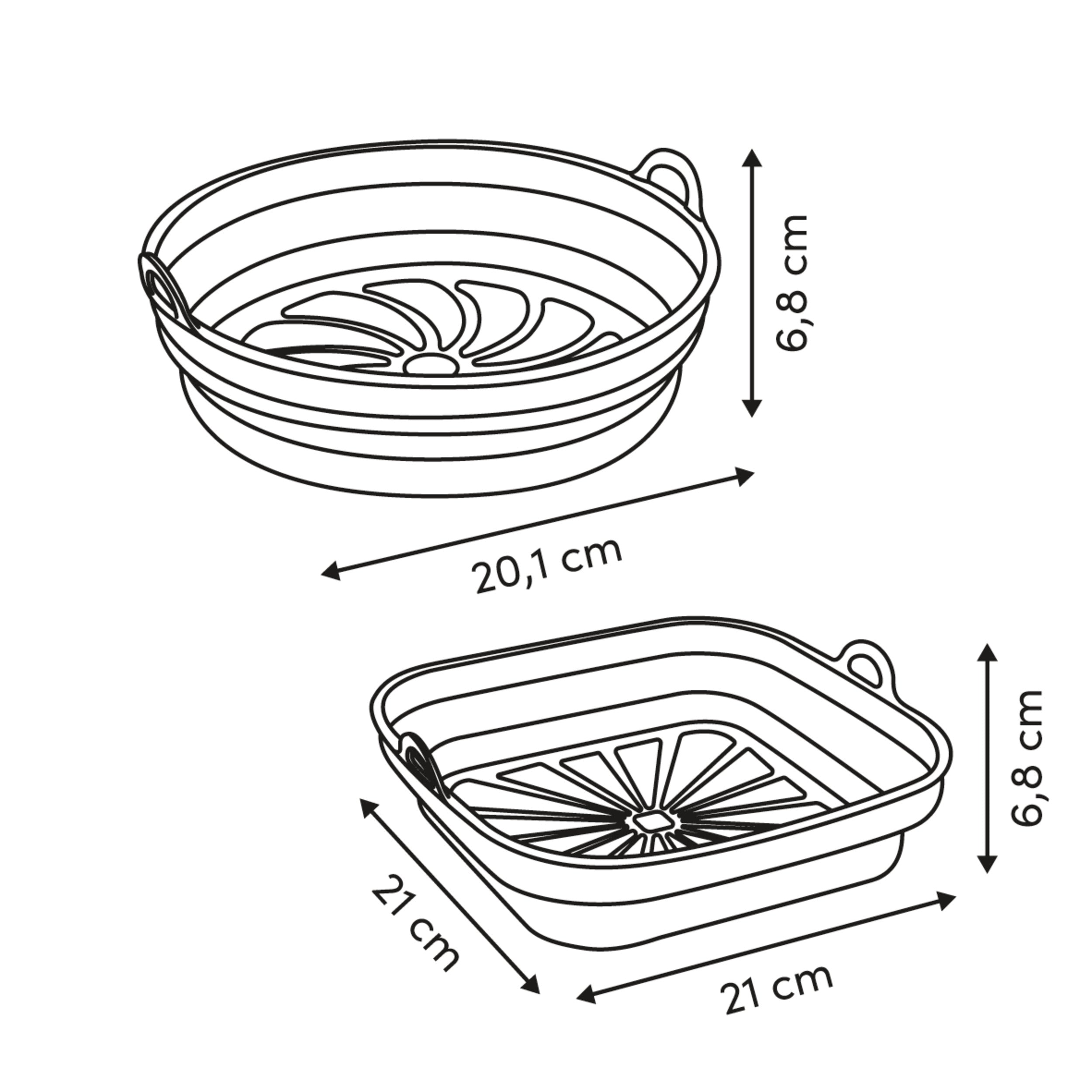 Silicone airfryer basket asortat - Five
