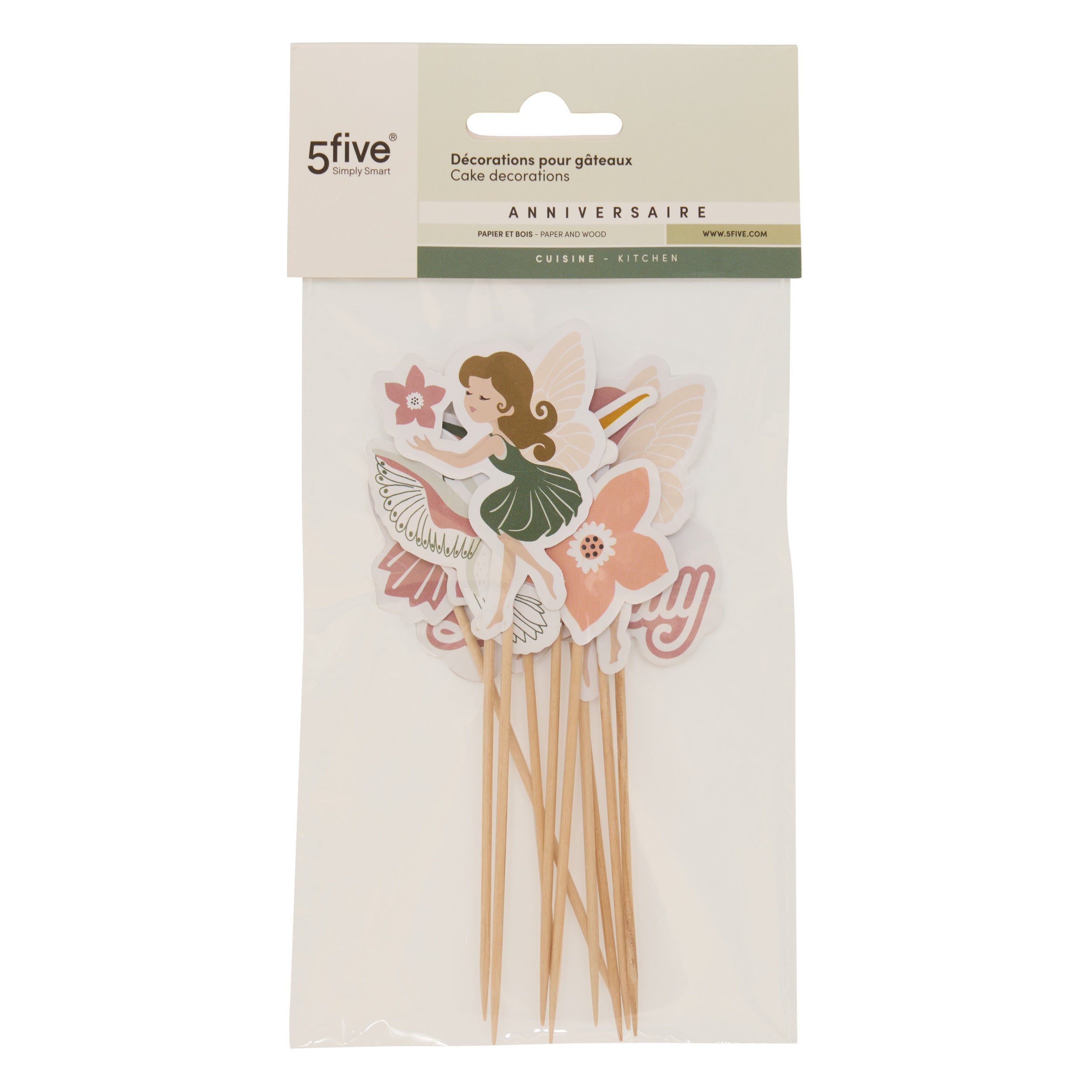 Birthday toppers cake fairies - Five