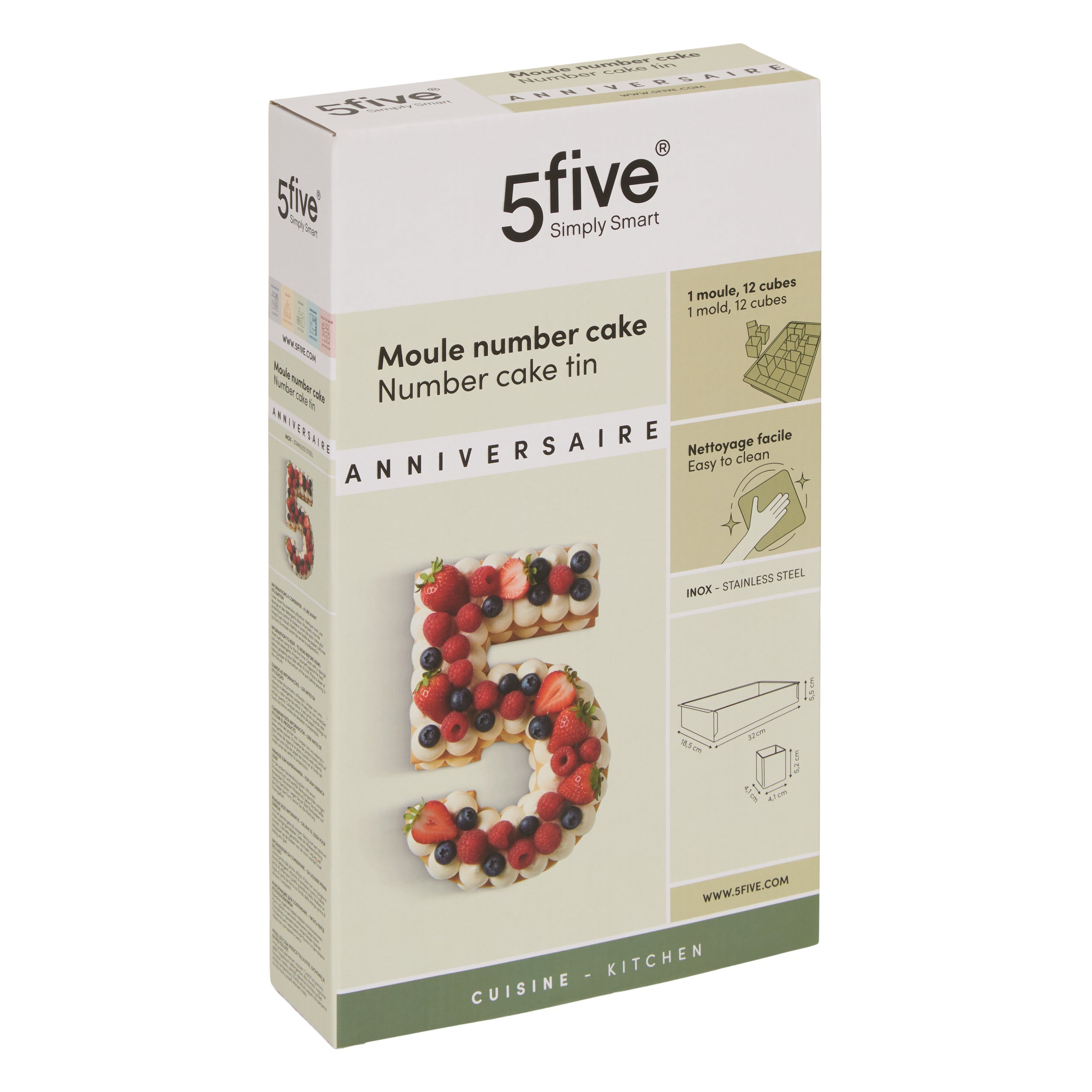 Number cake mold - Five