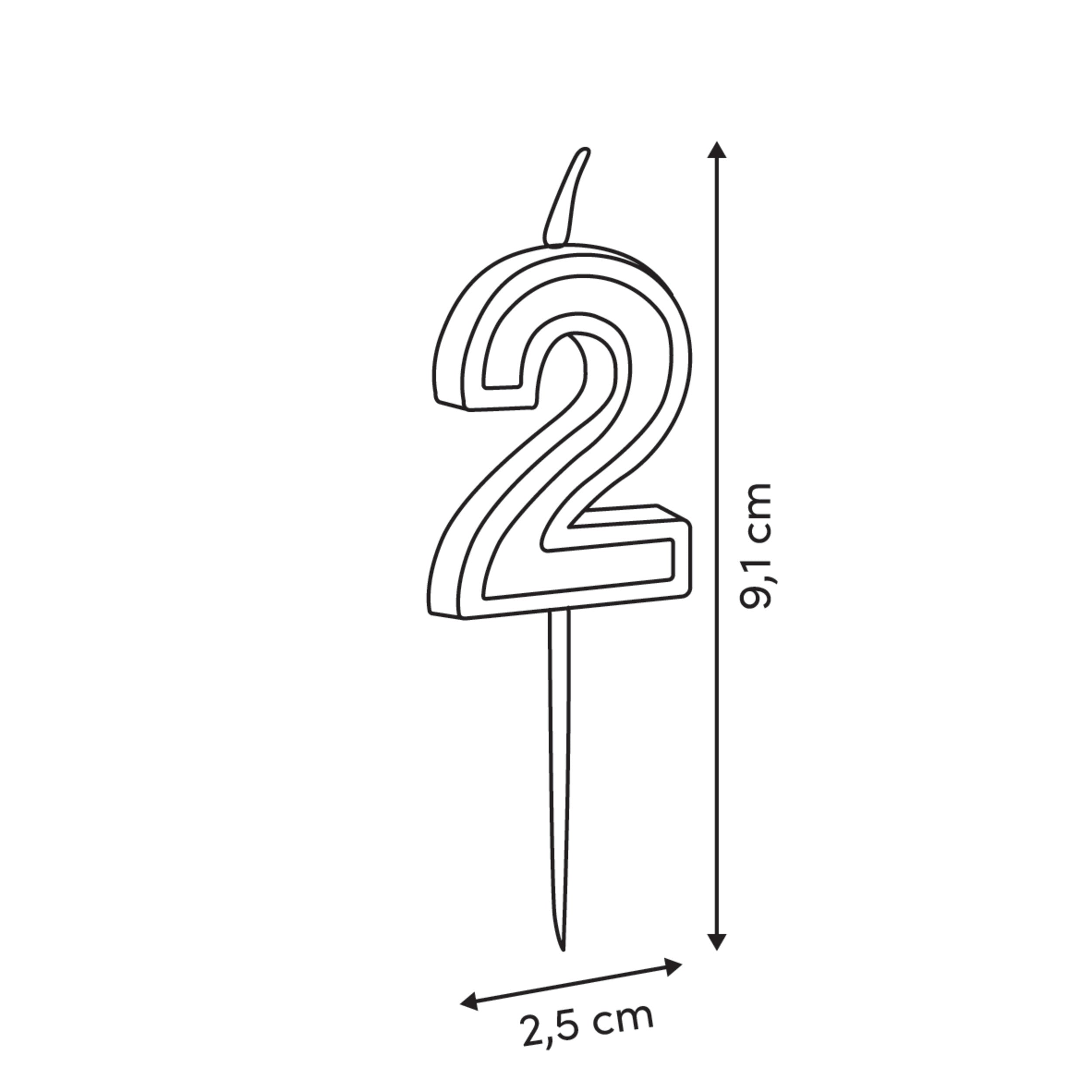 Birthday lumanare n2 H8.5 cm - Five