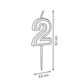 Birthday lumanare n2 H8.5 cm - Five