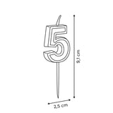 Birthday lumanare n5 H8.5 cm - Five