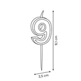 Birthday lumanare n9 H8.5 cm - Five