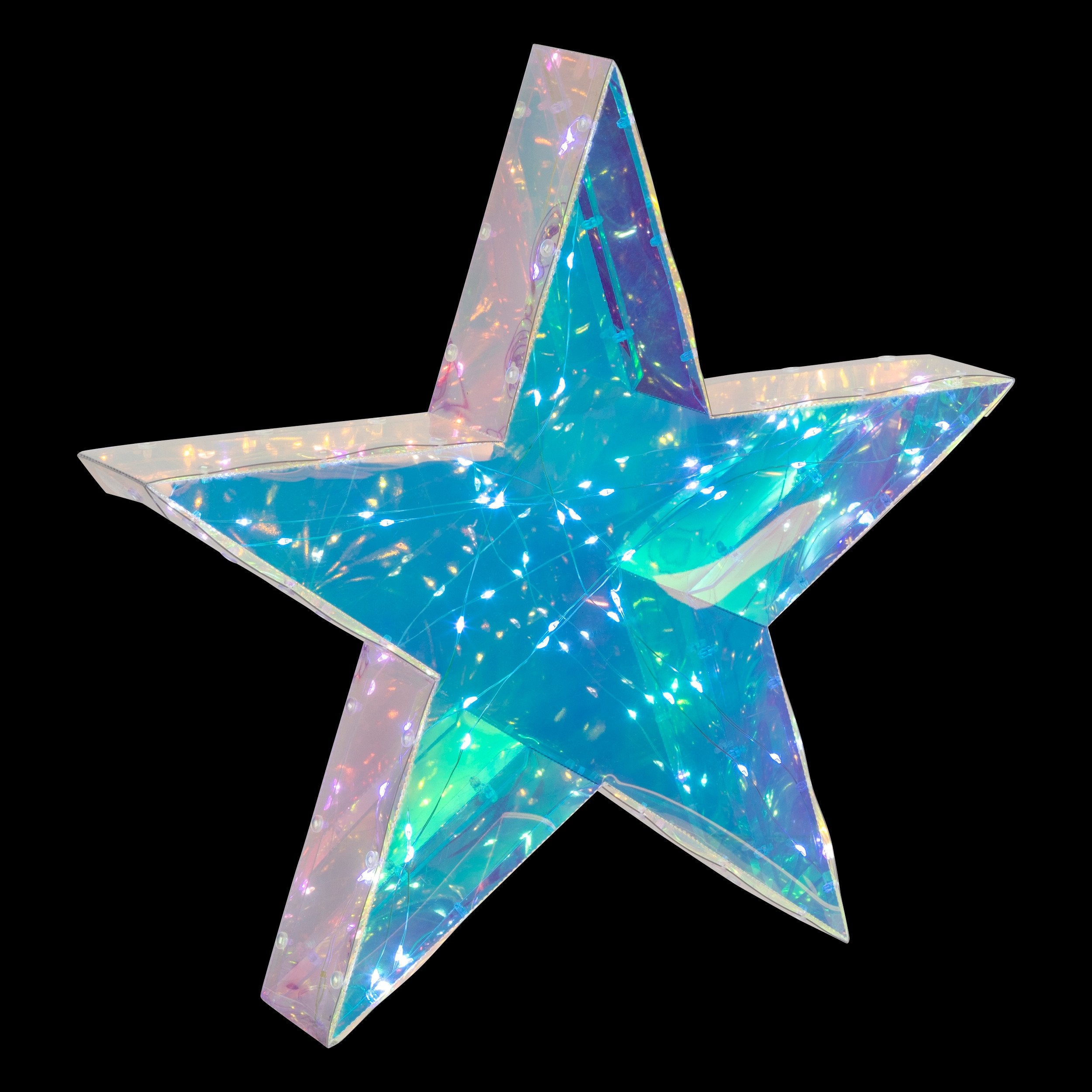 Stea decorativa iridescenta 50 LED, H 38 cm | Feeric