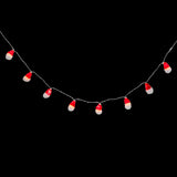 Ghirlanda caciuli Mos Craciun 10 LED, alb cald | Feeric