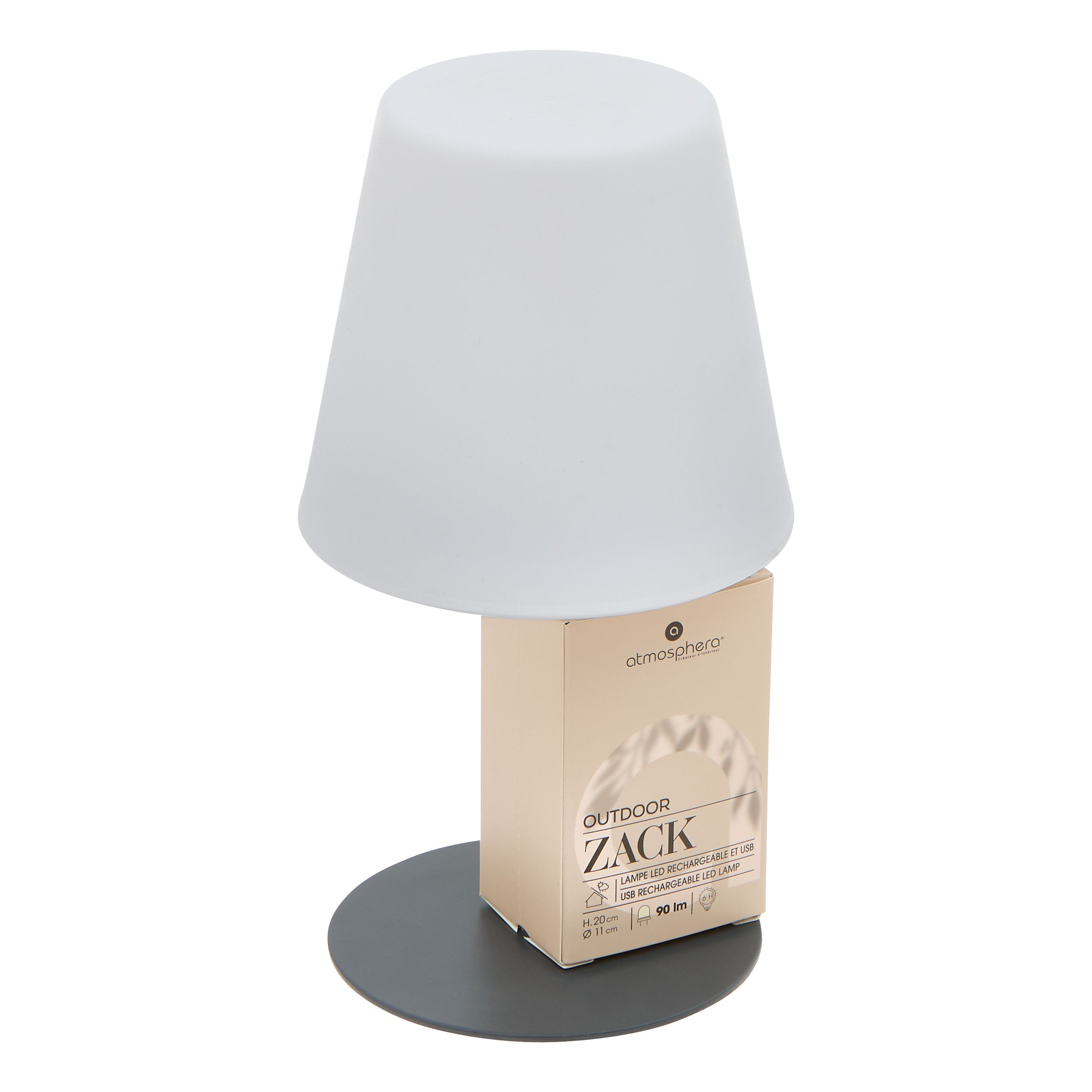 Corp de iluminat, zack USB lamp exterior ast H20 cm cutie - Atmosphera