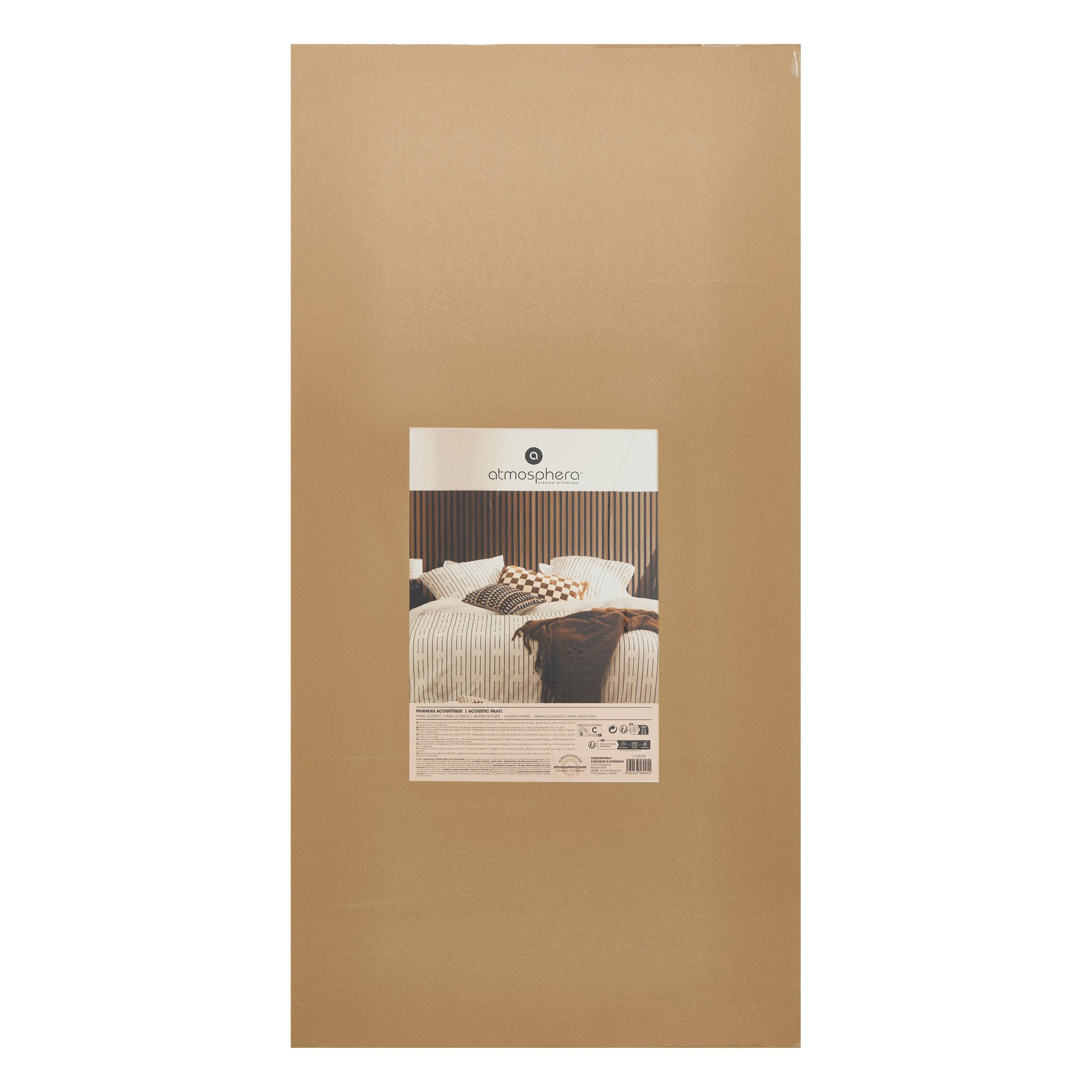 Decoratiune de perete, panou lemn inchis colva 120 x 60 cm - Atmosphera