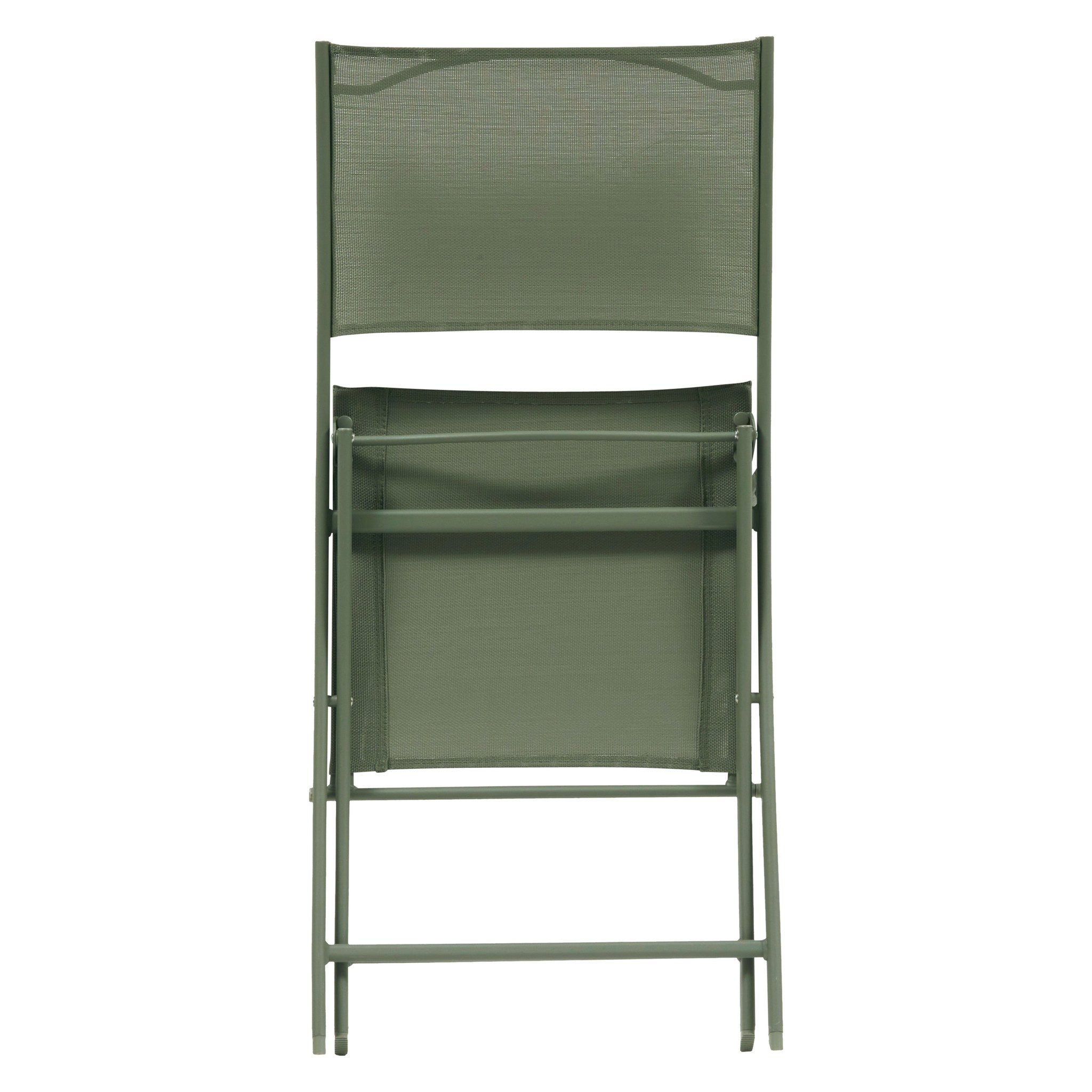 Set de 4 scaune de gradina pliabile Modula verde laur - Hesperide