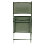 Set de 4 scaune de gradina pliabile Modula verde laur - Hesperide