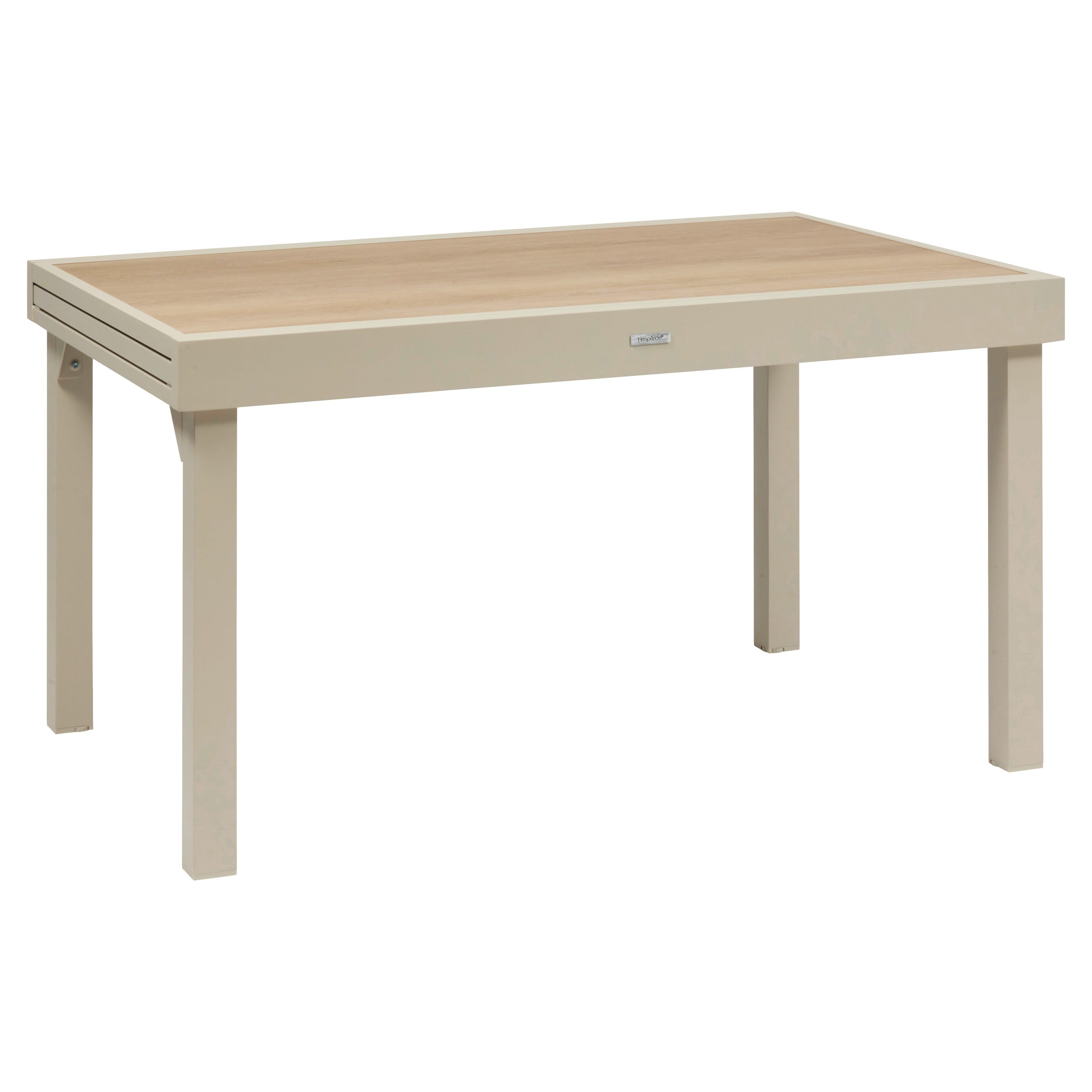 Masa extensibila dreptunghiulara de gradina PIAZZA Spelta / Argila 10 locuri - Aluminiu tratat epoxy, sticla securizata