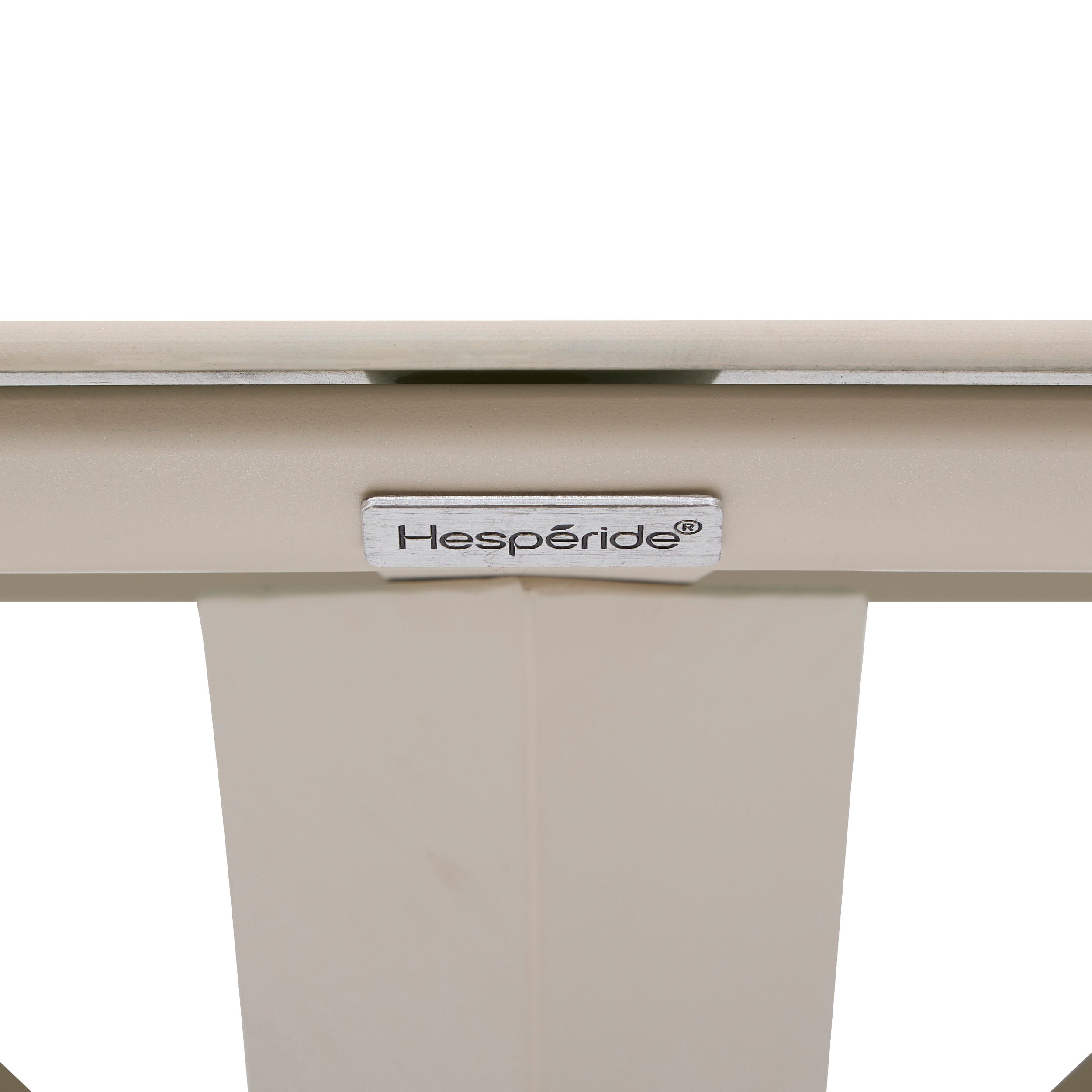Masa de gradina Oryon cu 6 locuri, diametru 130 cm, finisaj argila - Hesperide
