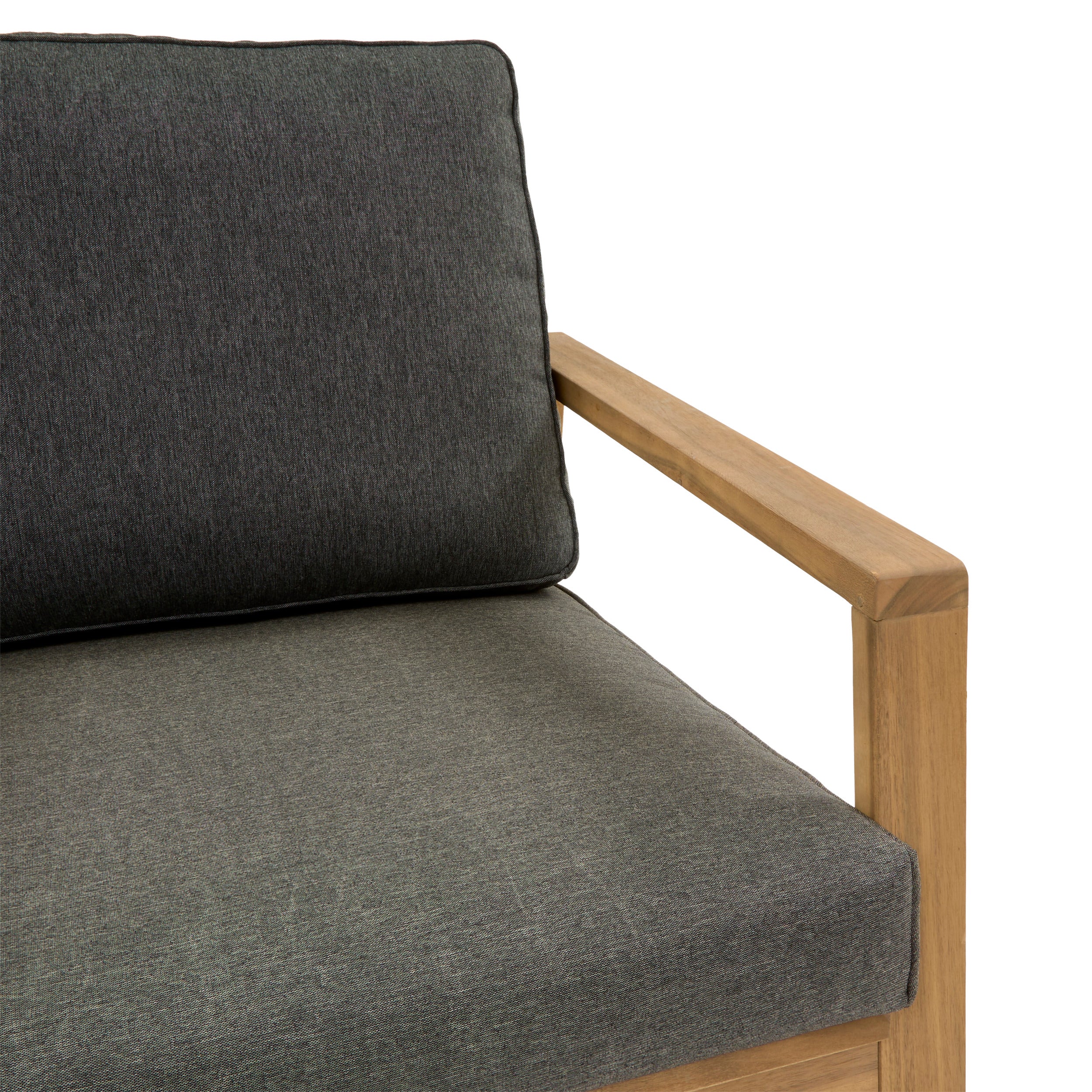 Set de mobilier de gradina Tiwi cu 4 locuri, gri antracit - Hesperide