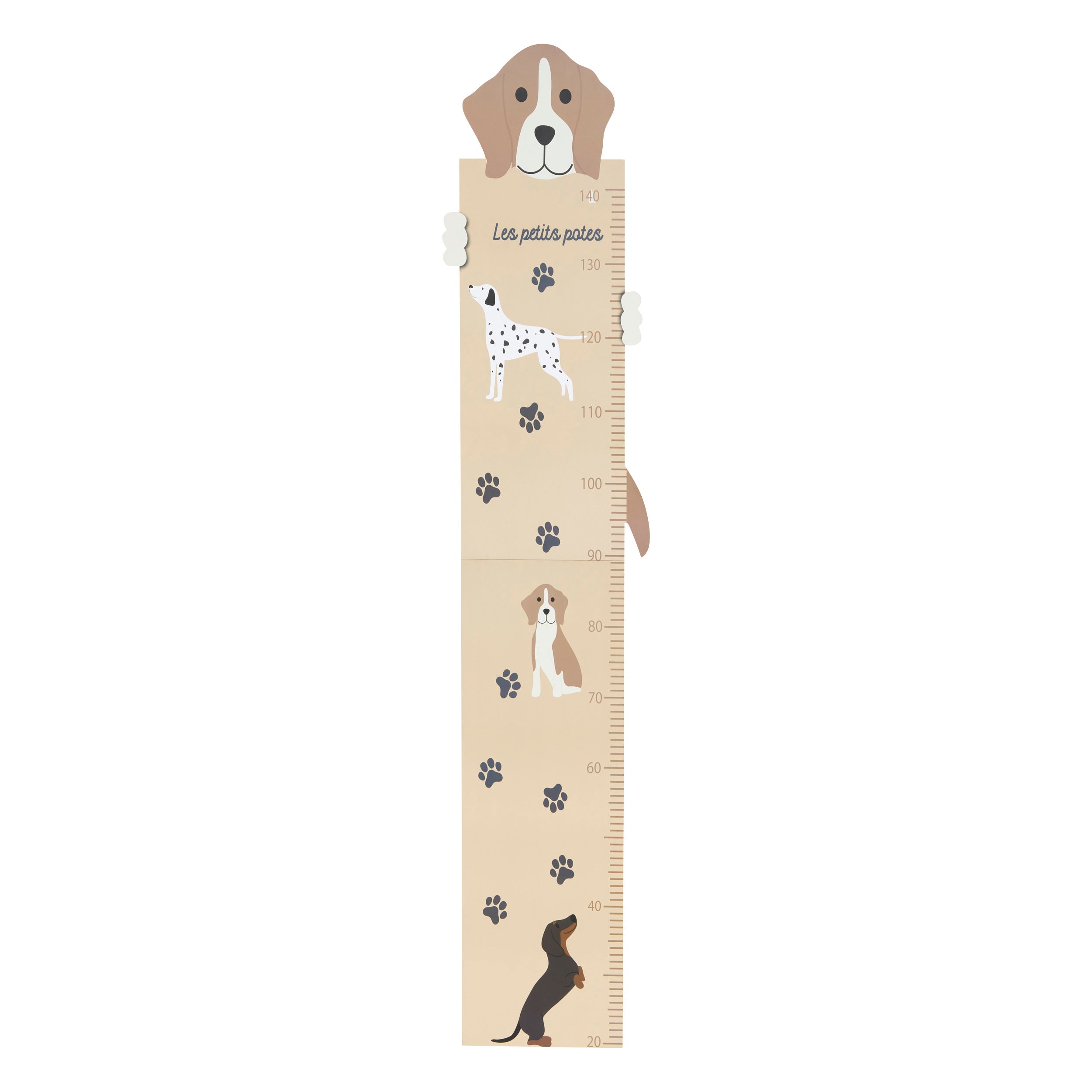 Decoratiune copii, grafic crestere caine H140 cm - Atmosphera For Kids