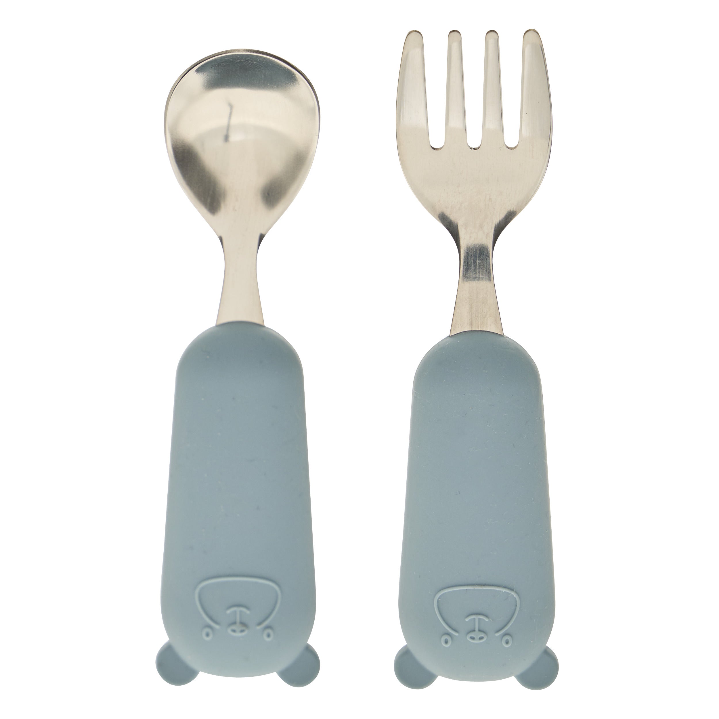 Decoratiune copii, cutlery set spoo fork albastru - Atmosphera For Kids
