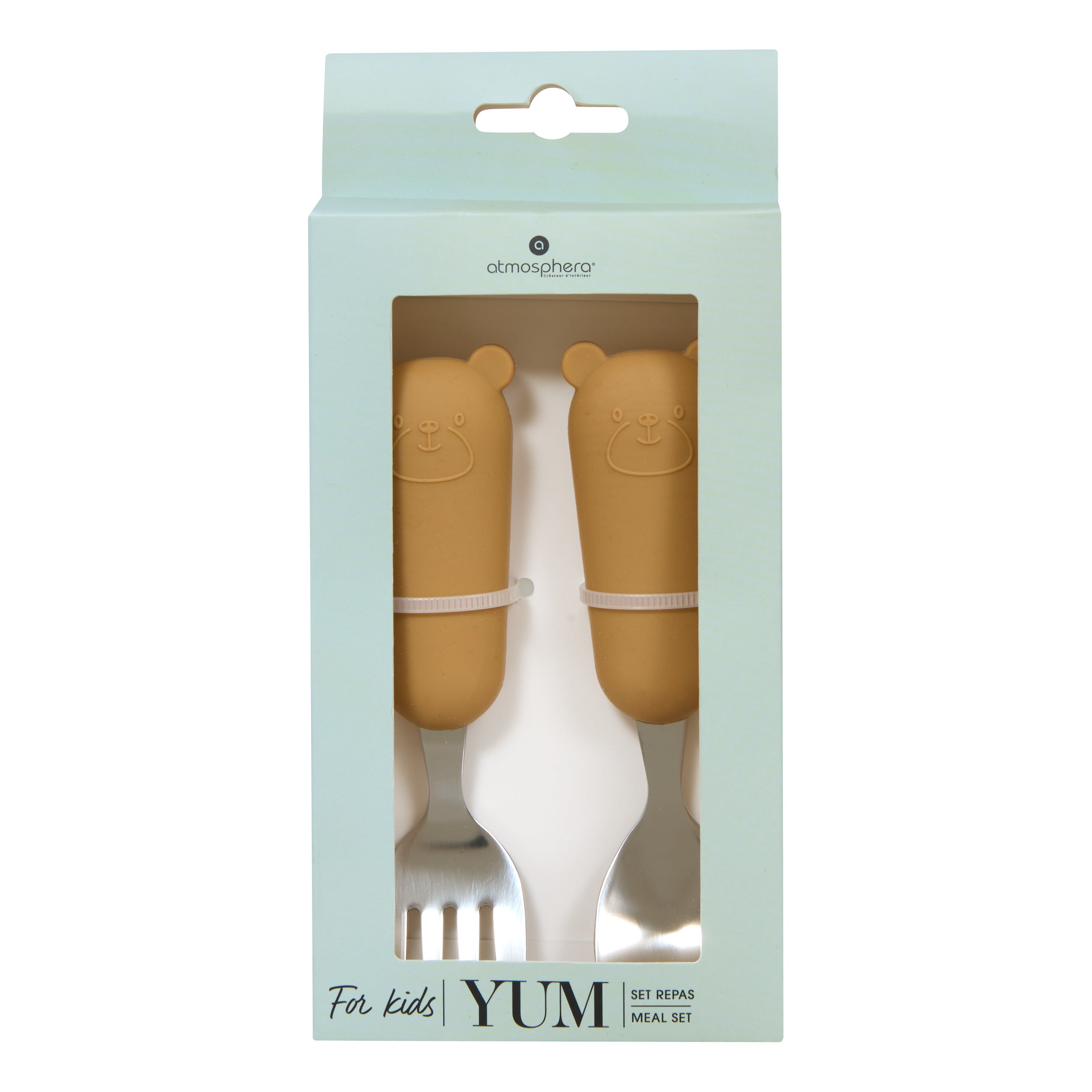 Decoratiune copii, cutlery set spoo fork ocre - Atmosphera For Kids