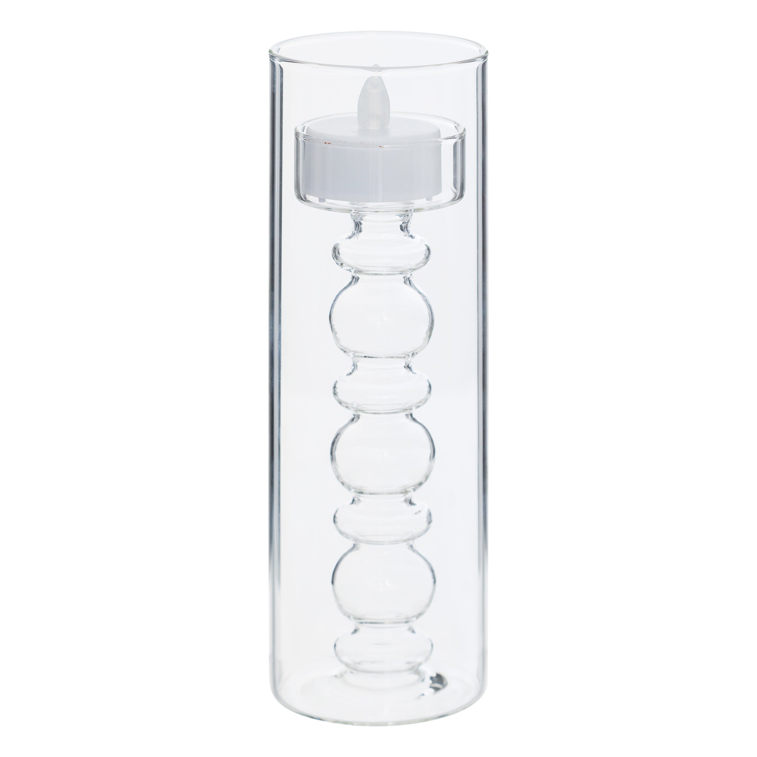 Lumanare LED "Lena", 3 bucati - Transparent, 6x6 cm - Atmosphera