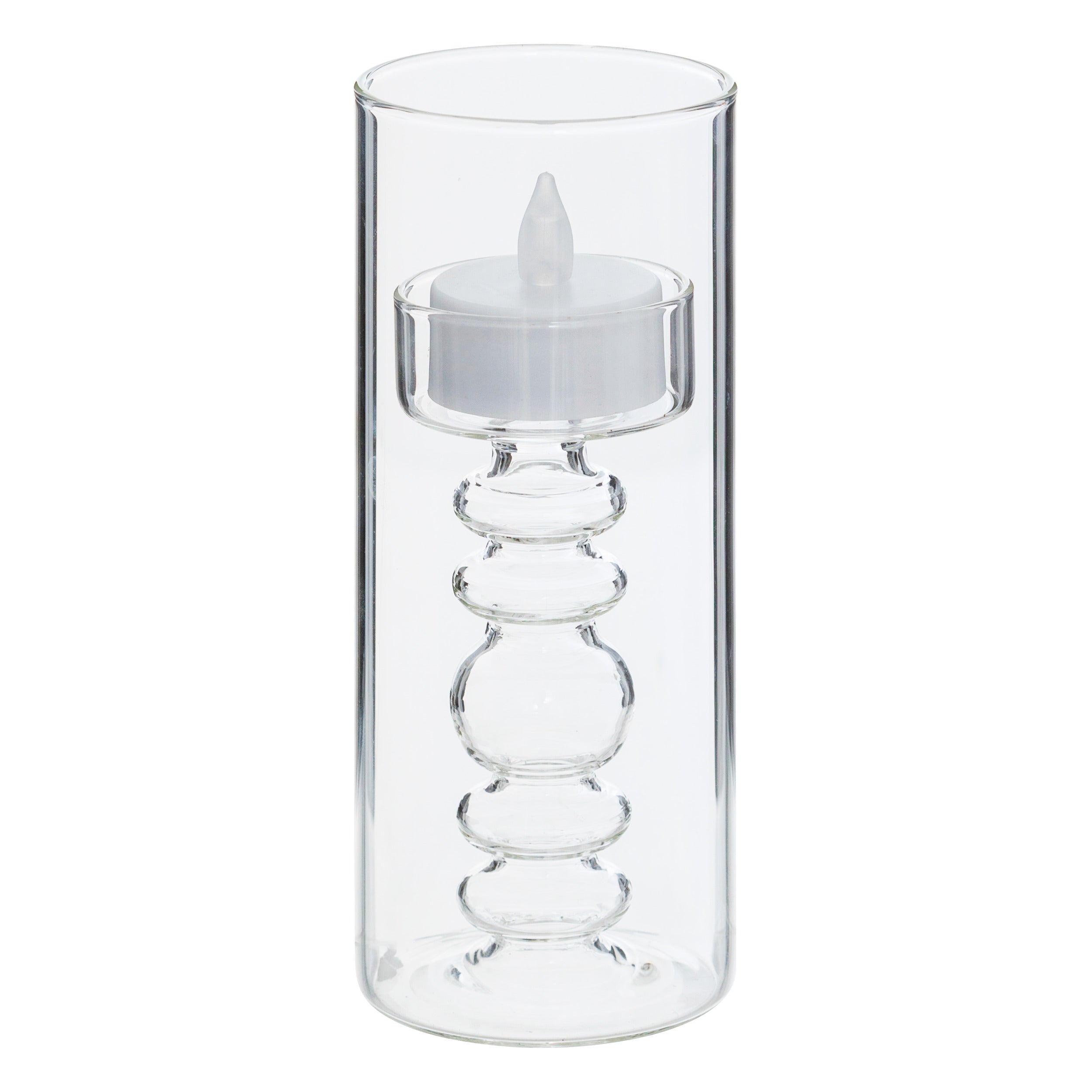 Lumanare LED "Lena", 3 bucati - Transparent, 6x6 cm - Atmosphera