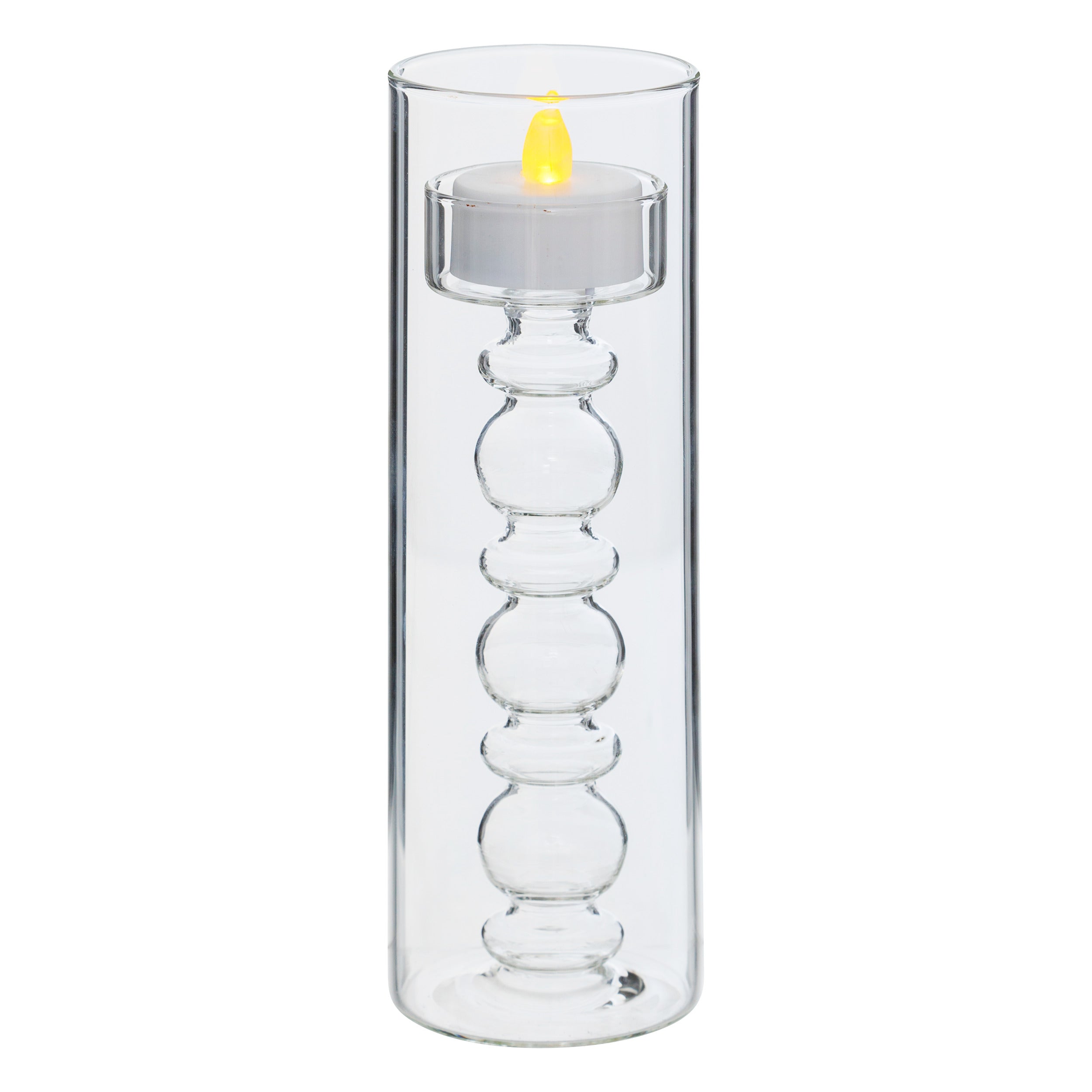 Lumanare LED "Lena", 3 bucati - Transparent, 6x6 cm - Atmosphera