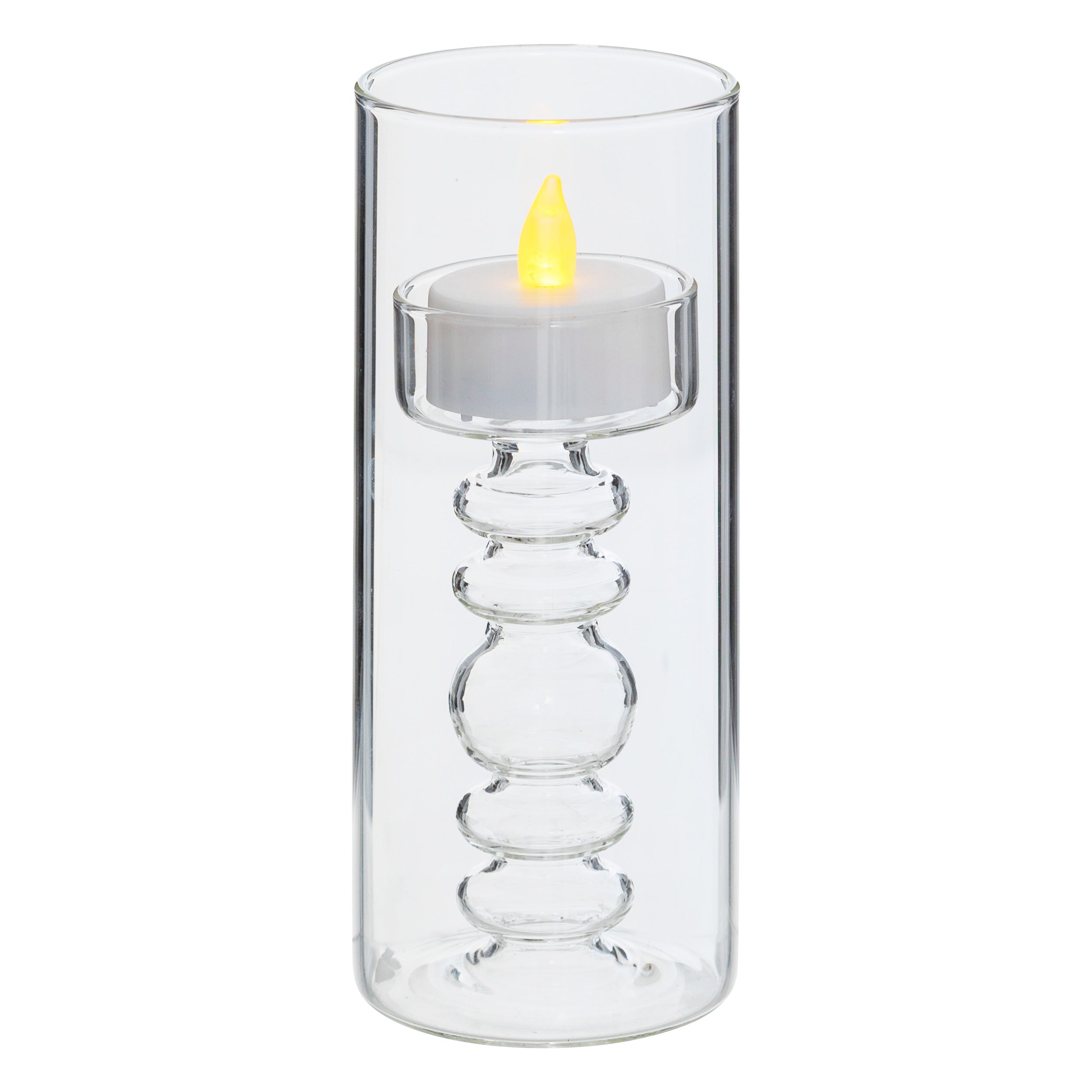 Lumanare LED "Lena", 3 bucati - Transparent, 6x6 cm - Atmosphera