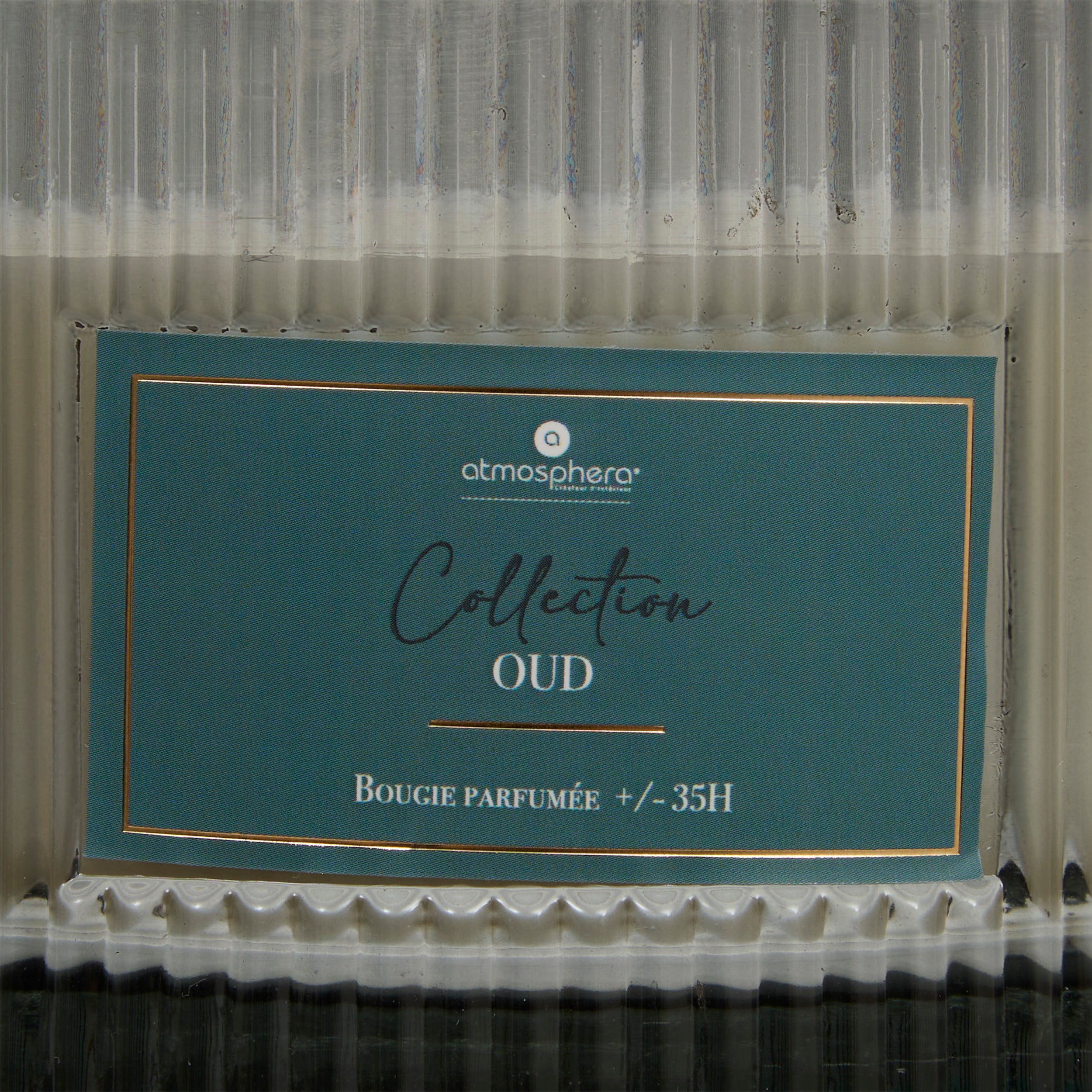 Lumanare parfumata "Albie" - Lemn de oud, Gri, 635 g - Atmosphera