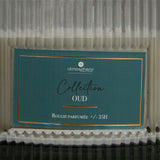 Lumanare parfumata "Albie" - Lemn de oud, Gri, 635 g - Atmosphera