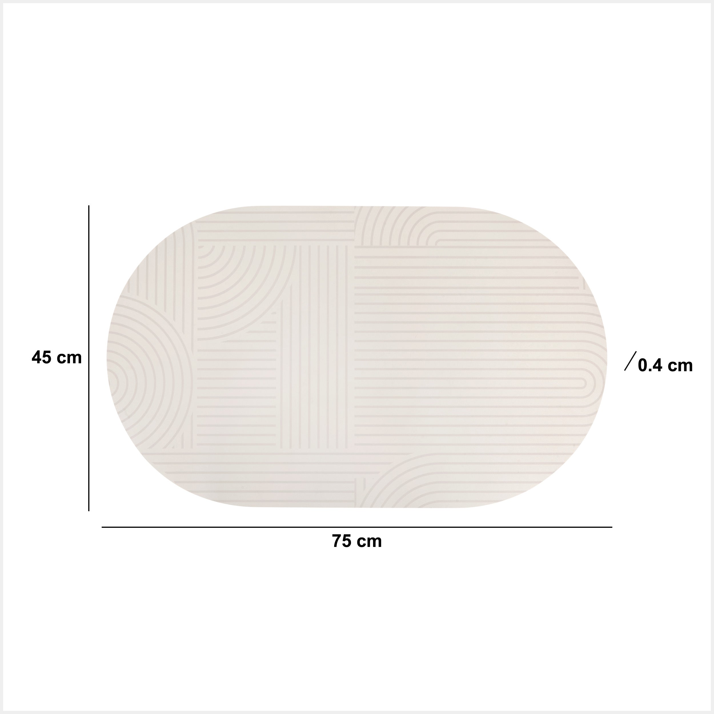 Mat diat 45 x 75 cm asortat round - Five