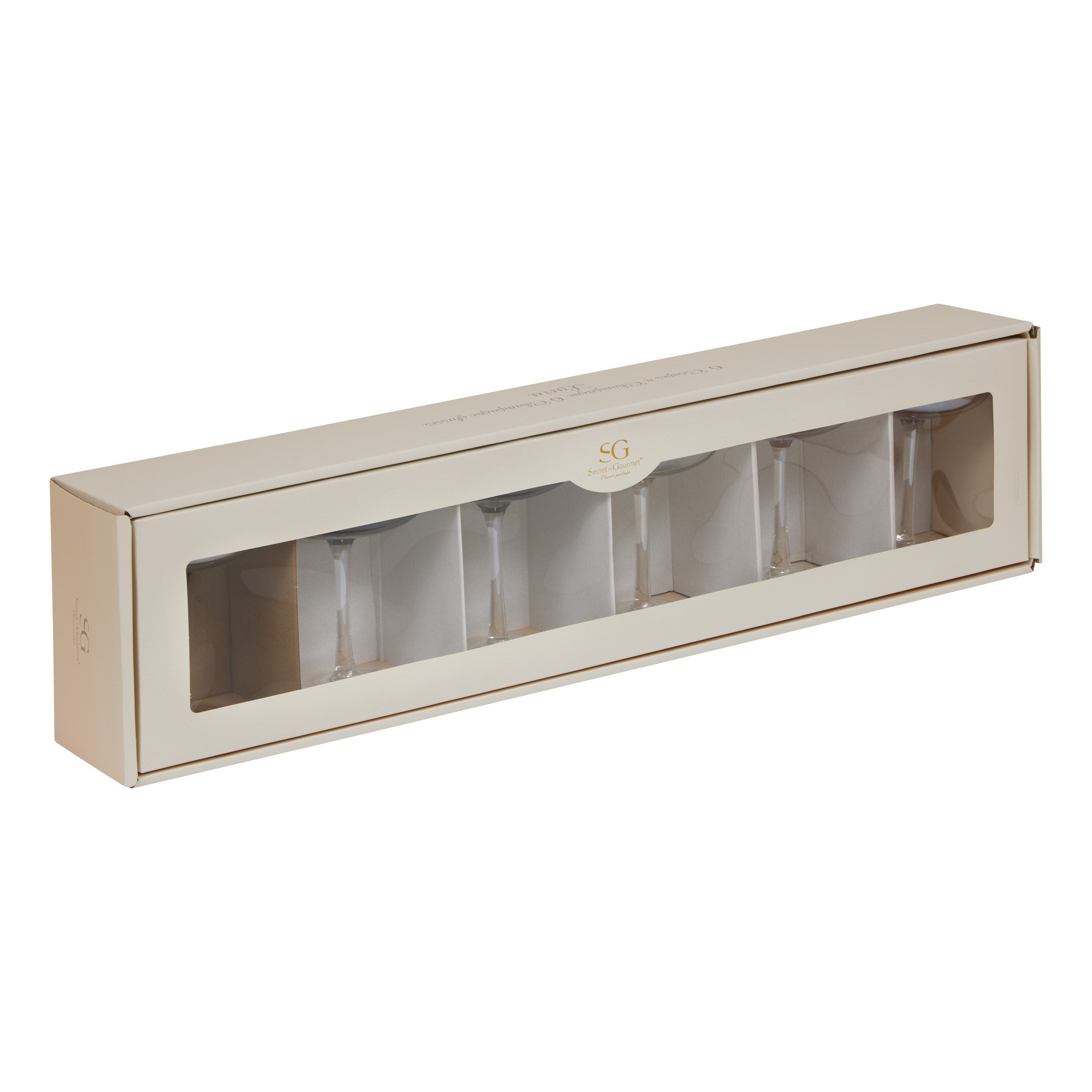 Cupa sampanie set 6 buc Lucia D. 10.5 x H. 15 cm sticla