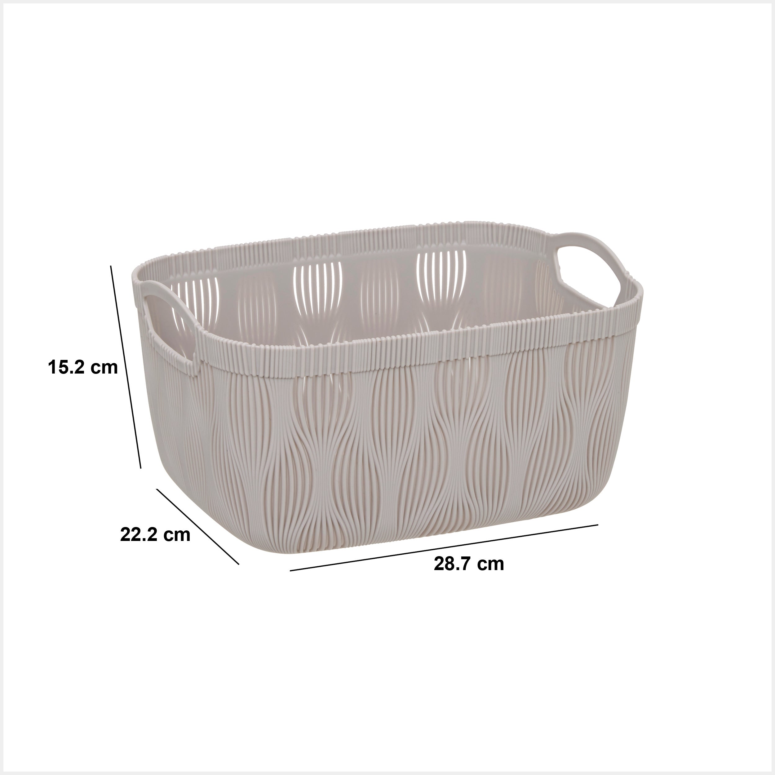 Cos culoarea argilei, Leaf, 6,5 l, L 28,7 x l 22,2 x H 15,2 cm, PP