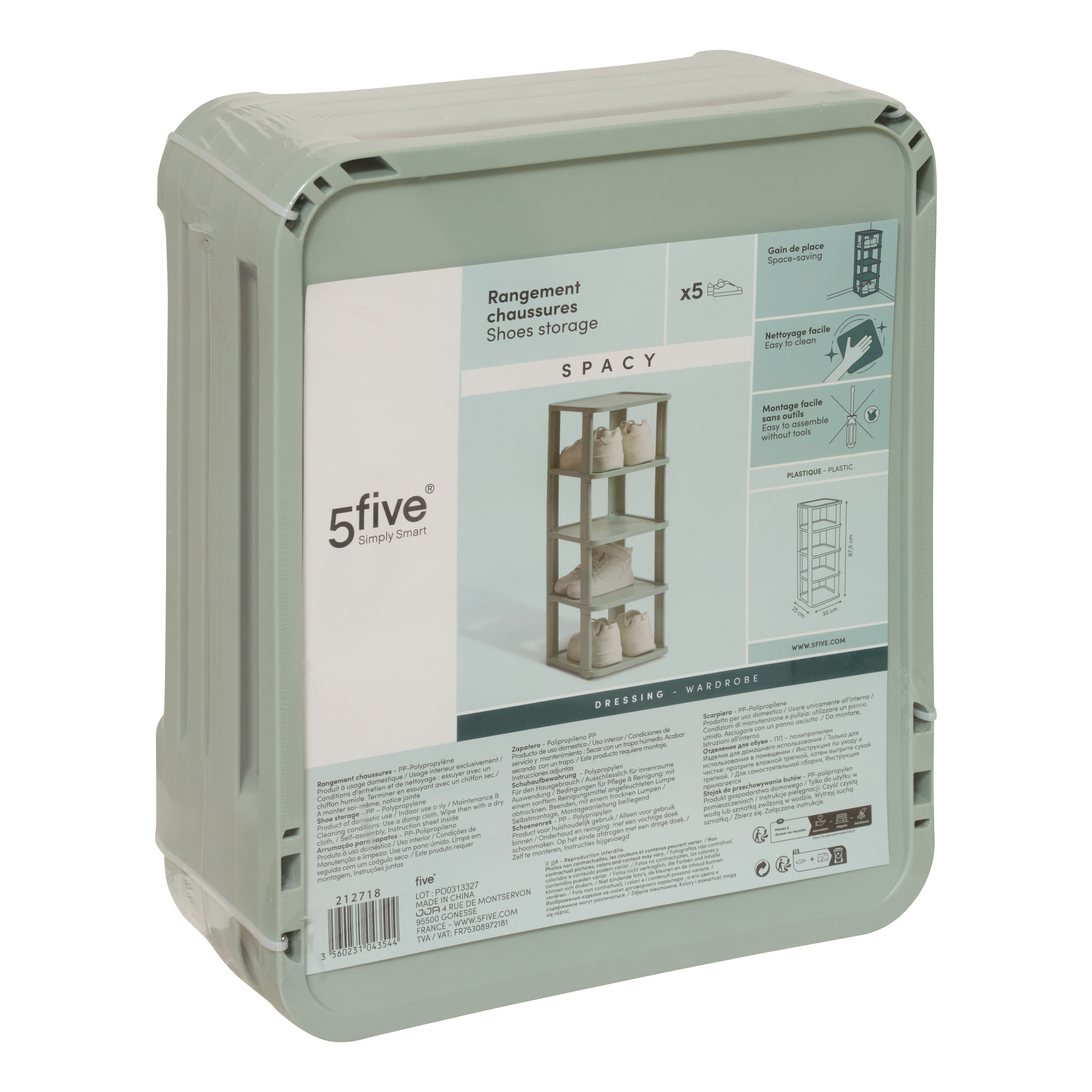 Organizator casa, shoe rack plastic 5 piese spacy - Five