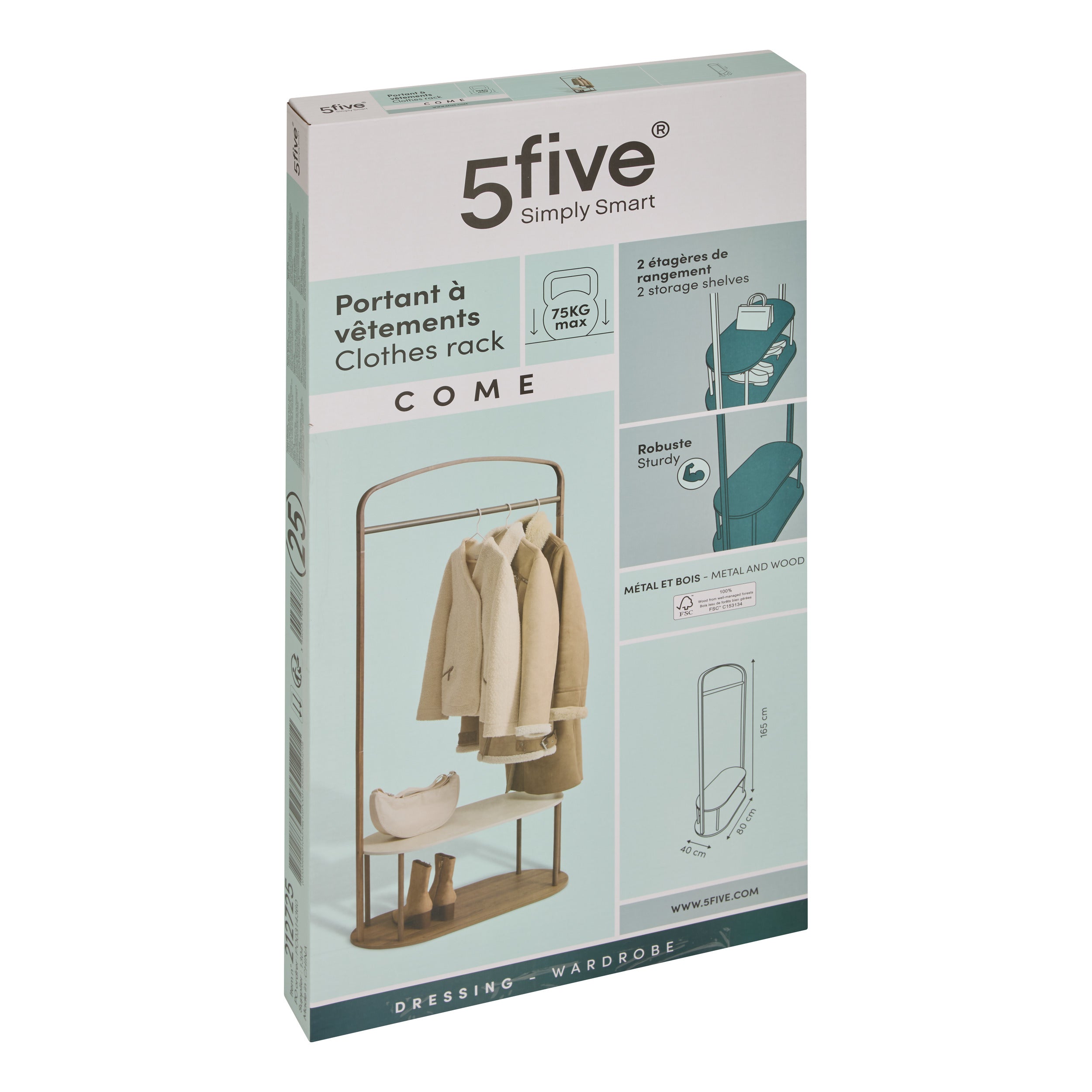 Organizator casa, gar rack spl lemn/metal come - Five