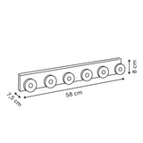 Organizator casa, hook lemn/metal 6t come - Five