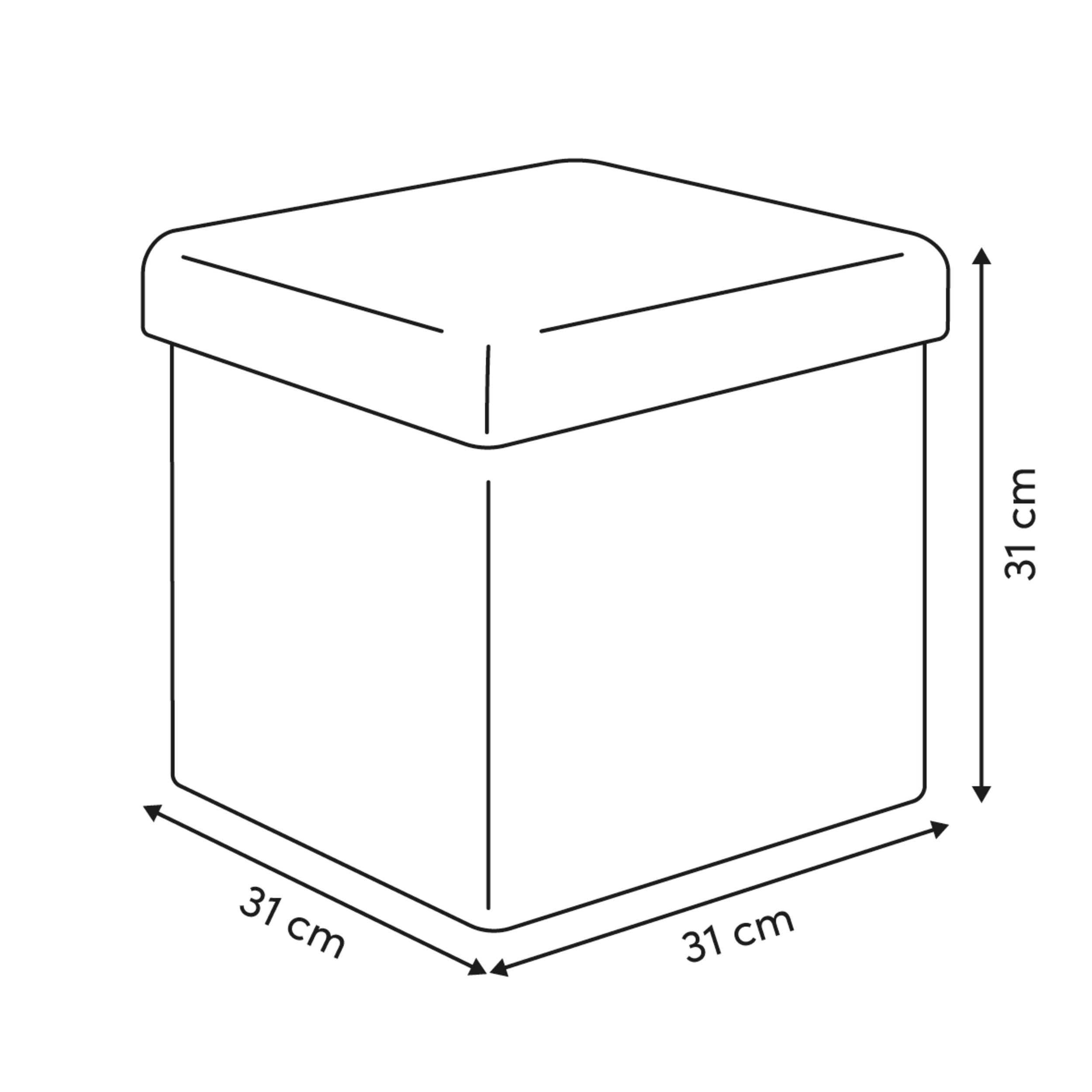 Organizator casa, ottoman 31 x 31 cm teddy - Five