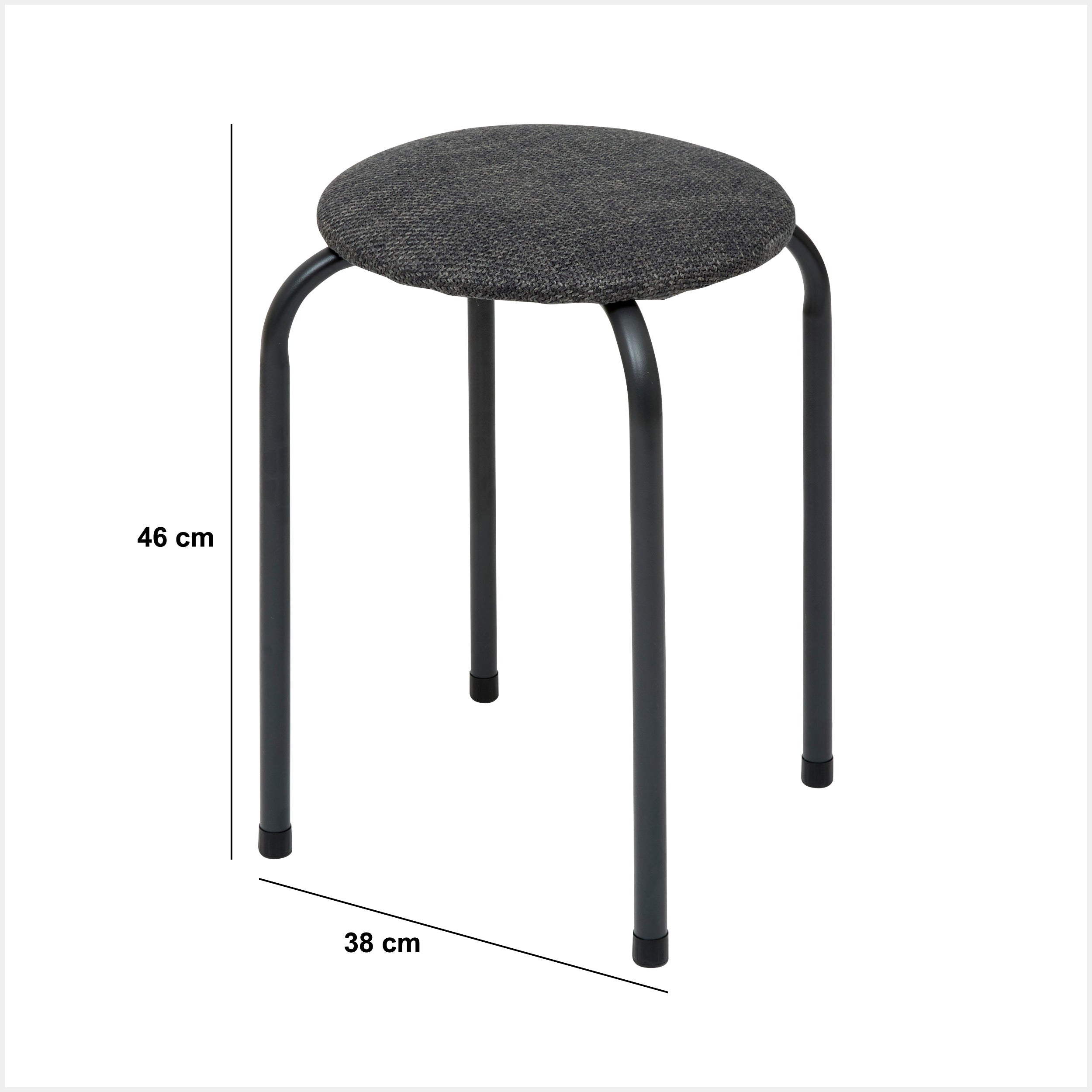Mobilier depozitare, stackable stool chine grey - Five