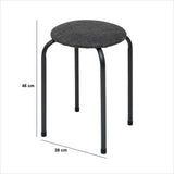 Mobilier depozitare, stackable stool chine grey - Five
