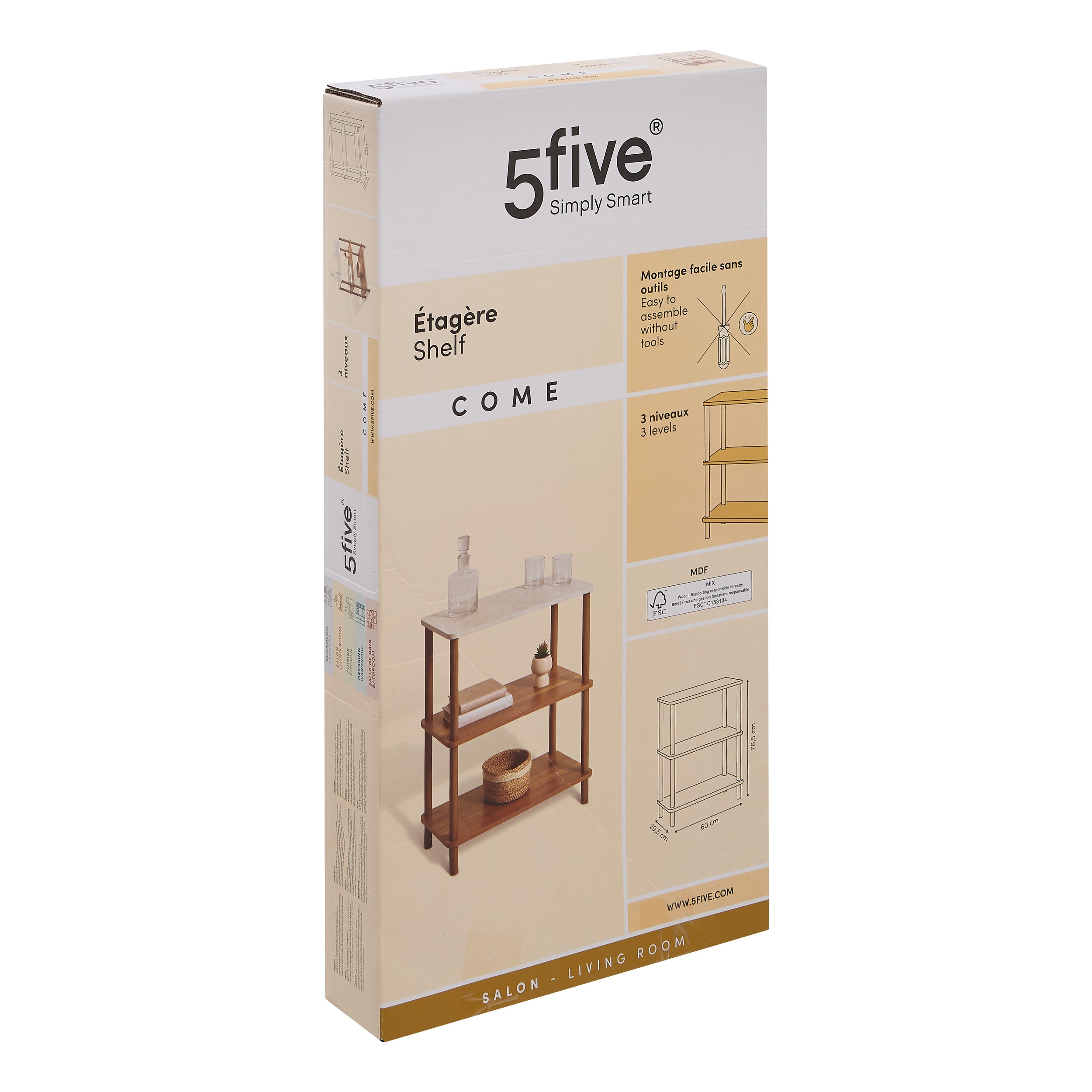 Mobilier depozitare, 3 tiers shelf come - Five