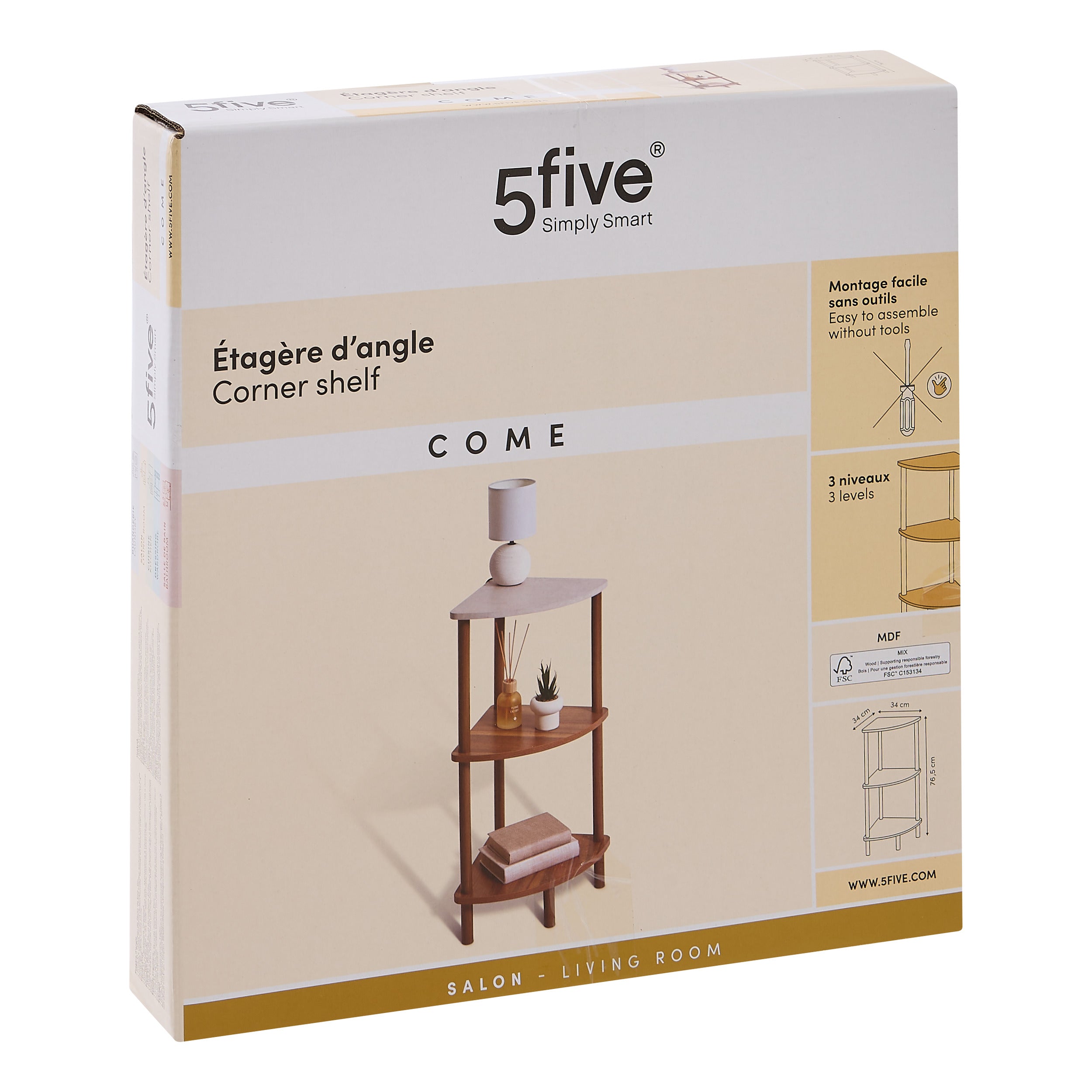 Mobilier depozitare, 3 tiers angle shelf come - Five