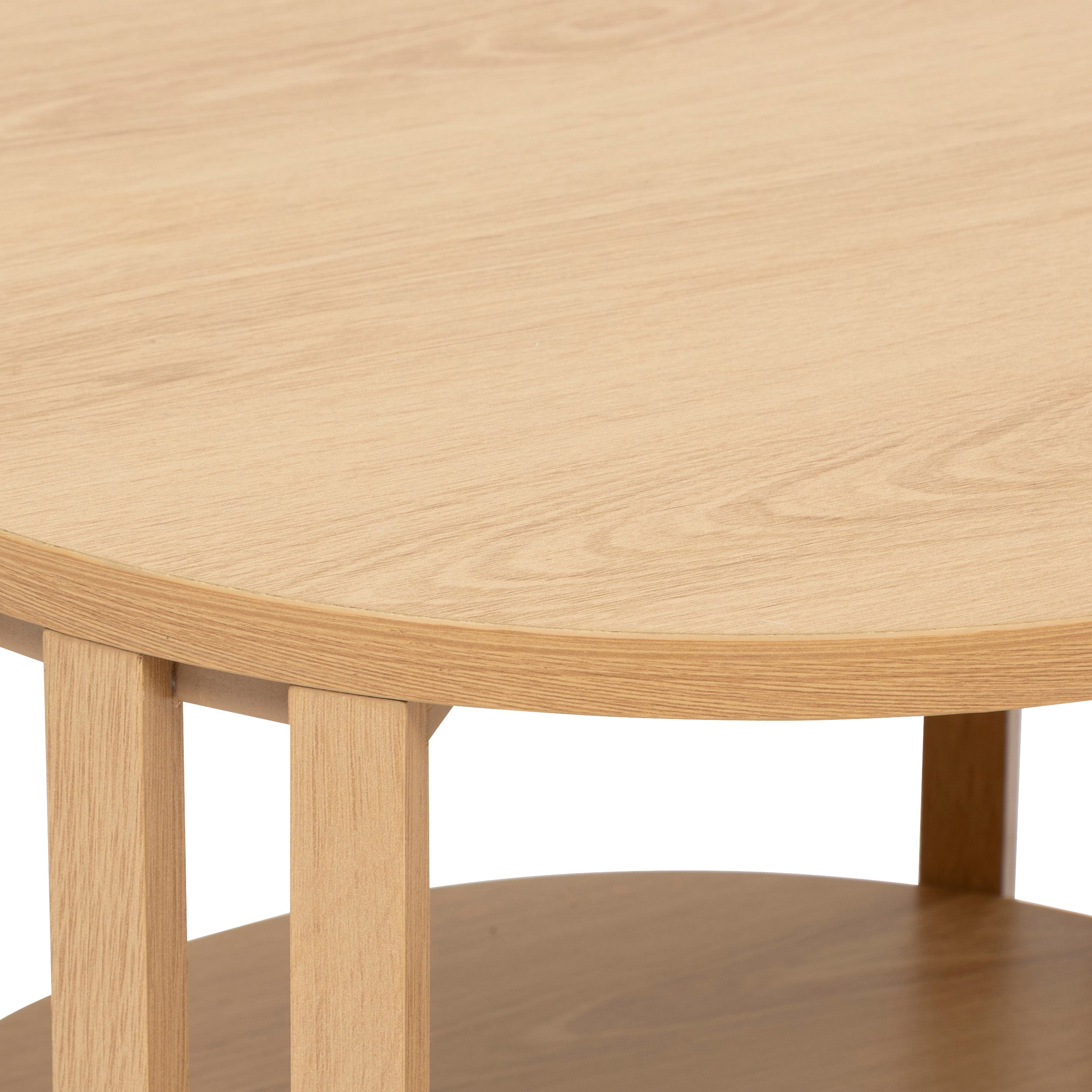 Mobilier depozitare, round bedside table slat - Five
