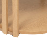 Mobilier depozitare, round bedside table slat - Five