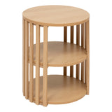 Mobilier depozitare, round bedside table slat - Five