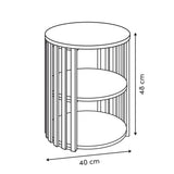 Mobilier depozitare, round bedside table slat - Five